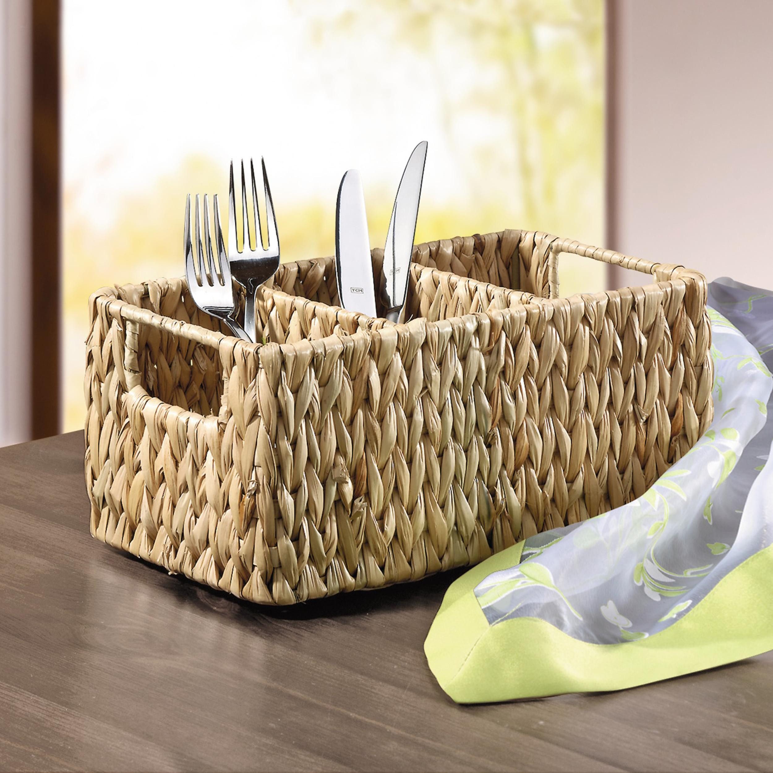 Allzweckkorb Besteckkorb Natur Wasserhyazinthe – Utensilienhalter