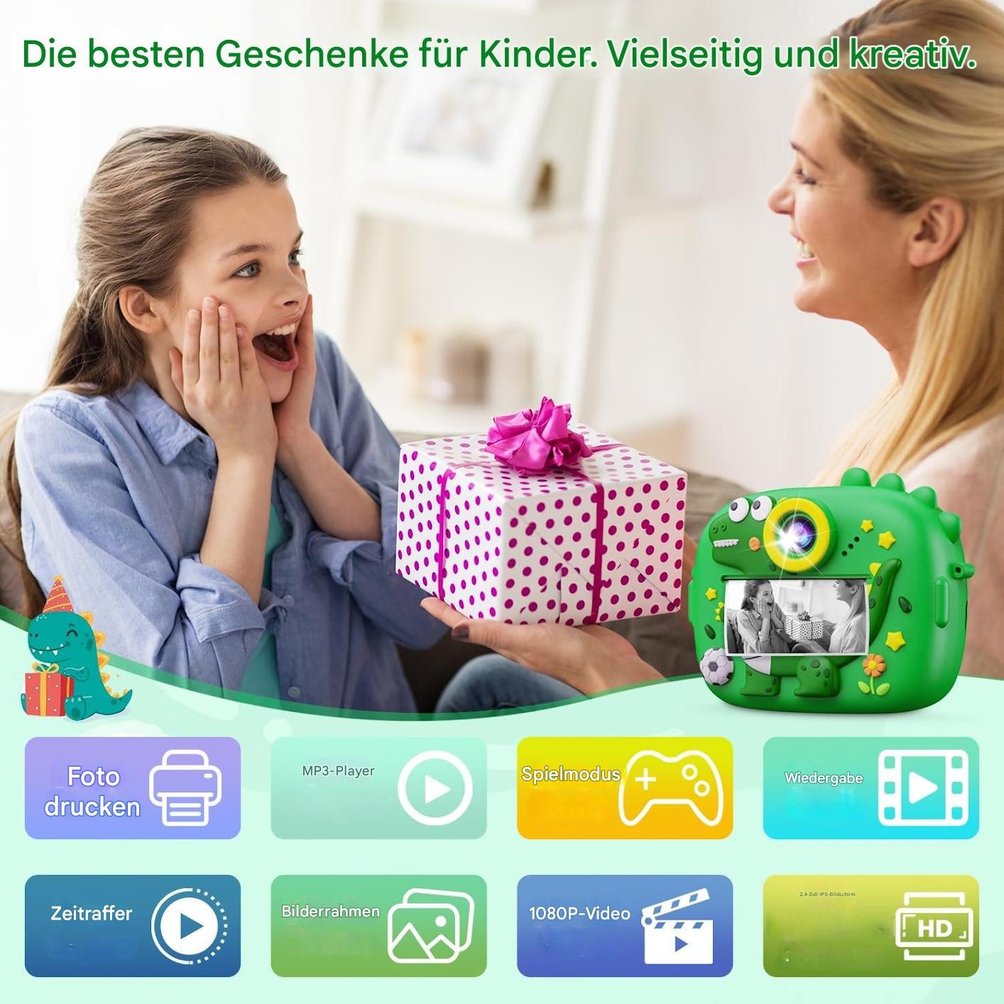 SinLaw Spielzeug-Kamera Kinderkamera, Sofortbildkamera, 2,4-Zoll-Digitalkam günstig online kaufen
