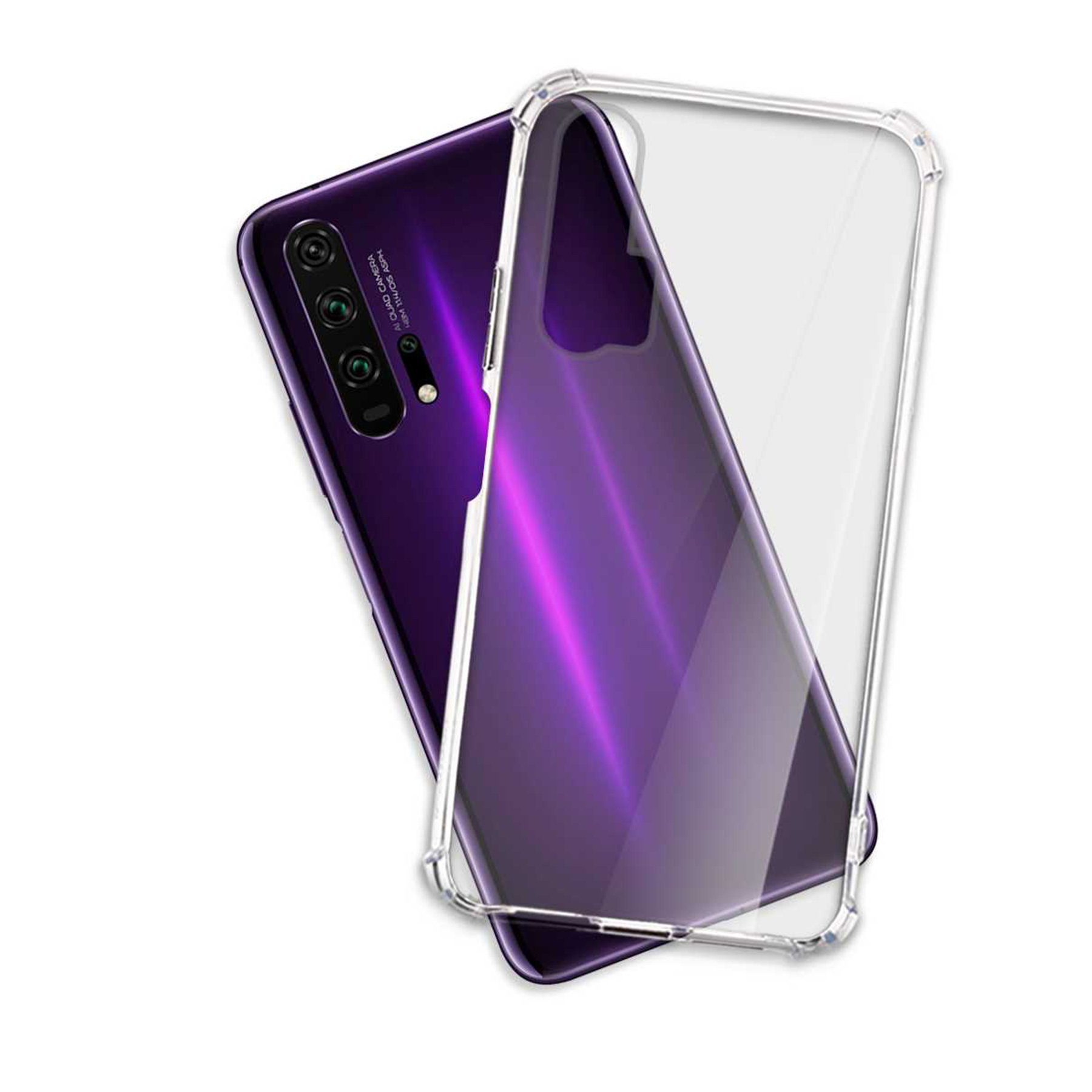 mtb more energy Smartphone-Hülle Clear Armor Case für Honor 20 Pro, Transparente TPU Schutzhülle Case Backcover mit Anti-Shock Verstärkung