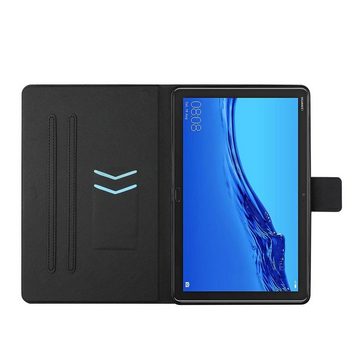 Wigento Tablet-Hülle Für Huawei MediaPad M5 Lite 10.1 Zoll Motiv 6 Tablet Tasche Kunst Leder Hülle Etuis