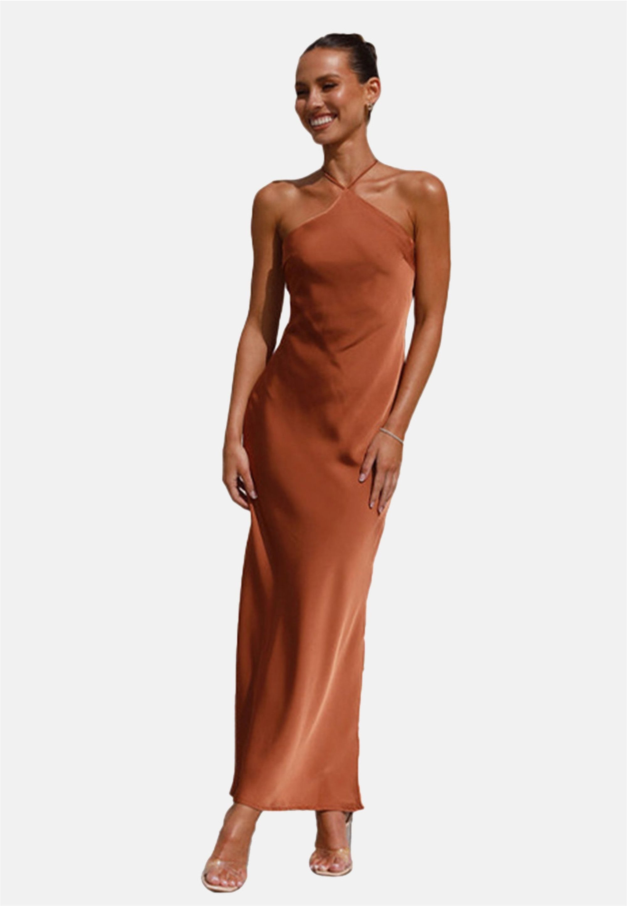 Moda Minx Jerseykleid Kiki Long Dress mit angesagtem Neckholder-Design