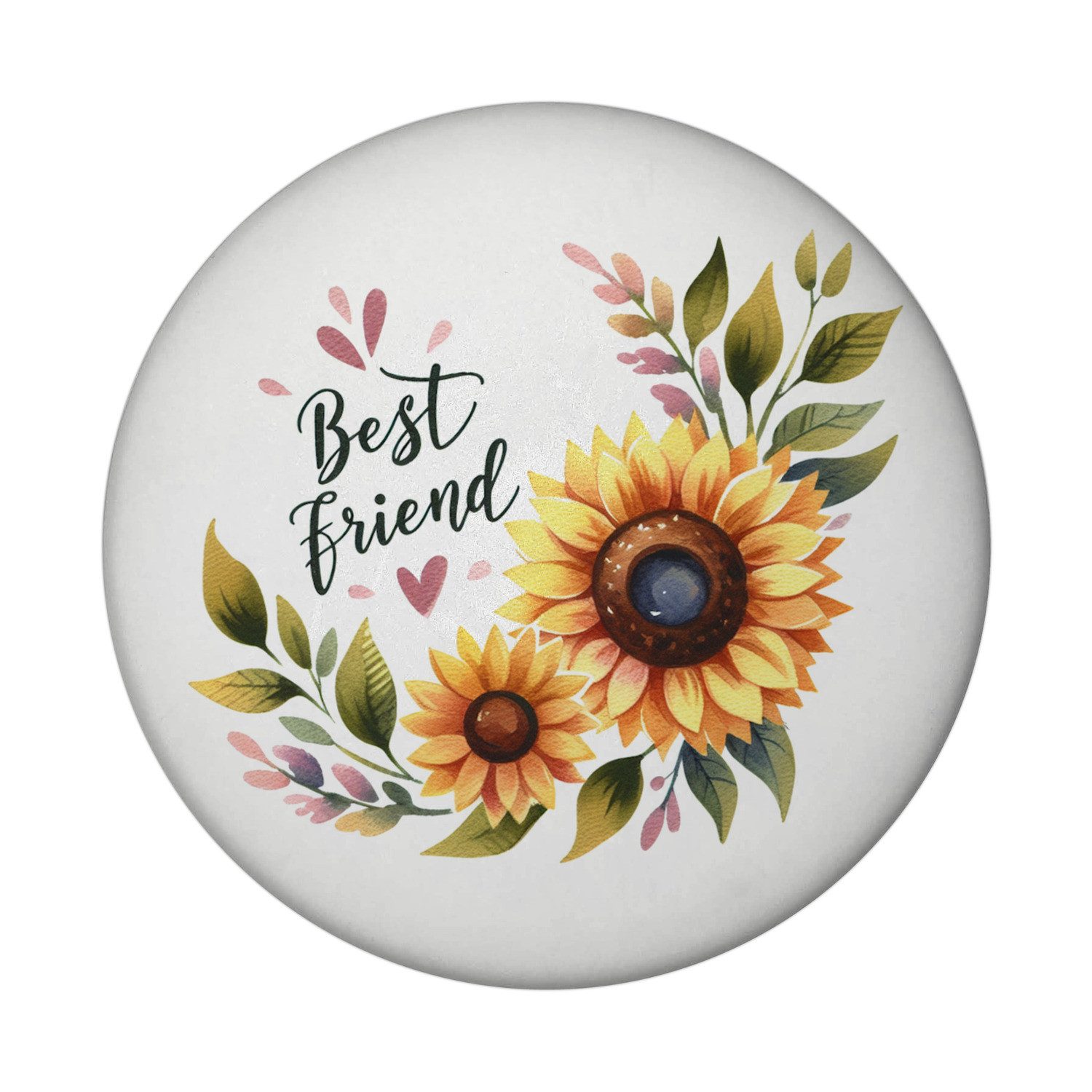 speecheese Beste Freundin Sonnenblume rund mit Spruch