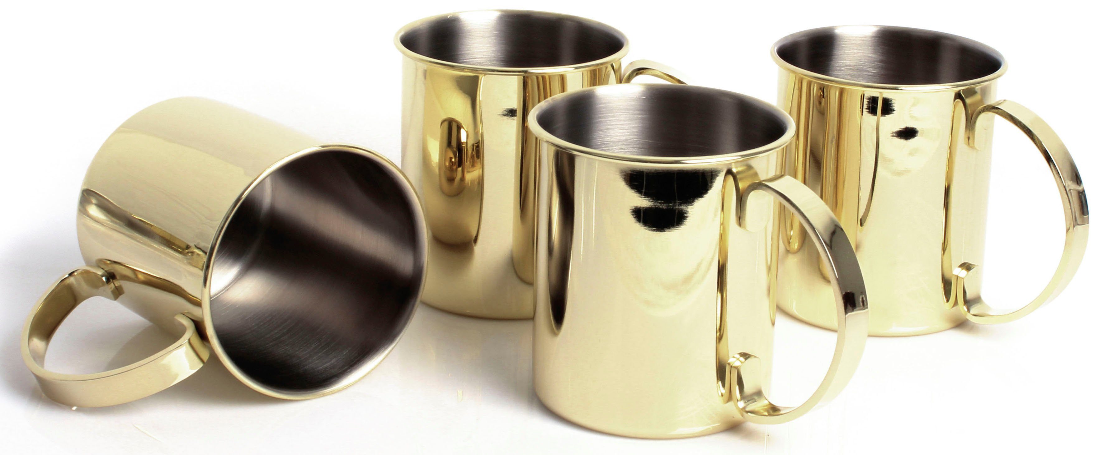 ECHTWERK Gläser-Set, 4-tlg., Edelstahl, Outdoor Becher, Camping Tassen, Geschenkset, bruchsicher, 1000 ml