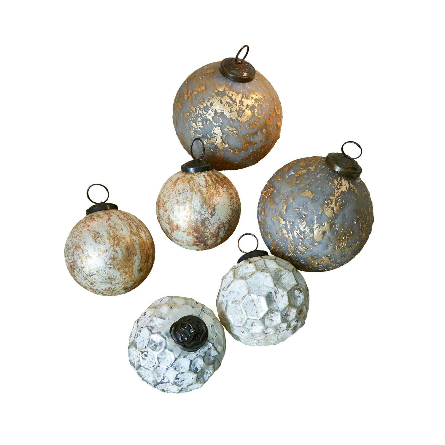Mirabeau Christbaumschmuck Weihnachtskugel 6er Set Bellezia gold/creme