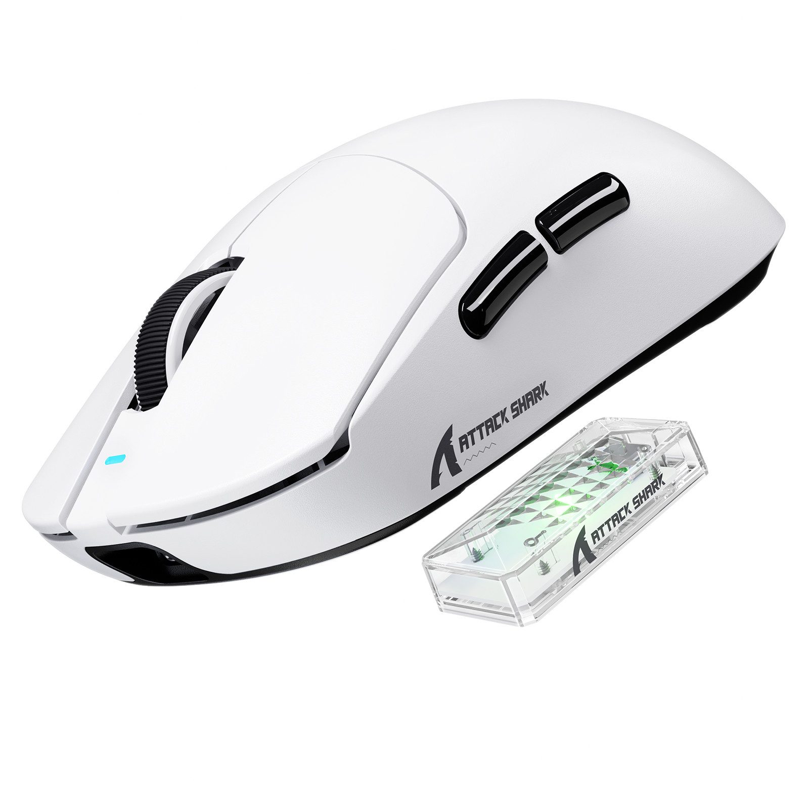 ATTACK SHARK X8ULTRA 8KHz Drahtlose Gaming-Maus,Nordic 52840,PAW3950MAX,42KDPI Gaming-Maus (Bluetooth, 2.4G, USB-C, 750 IPS und 50g Beschleunigung)