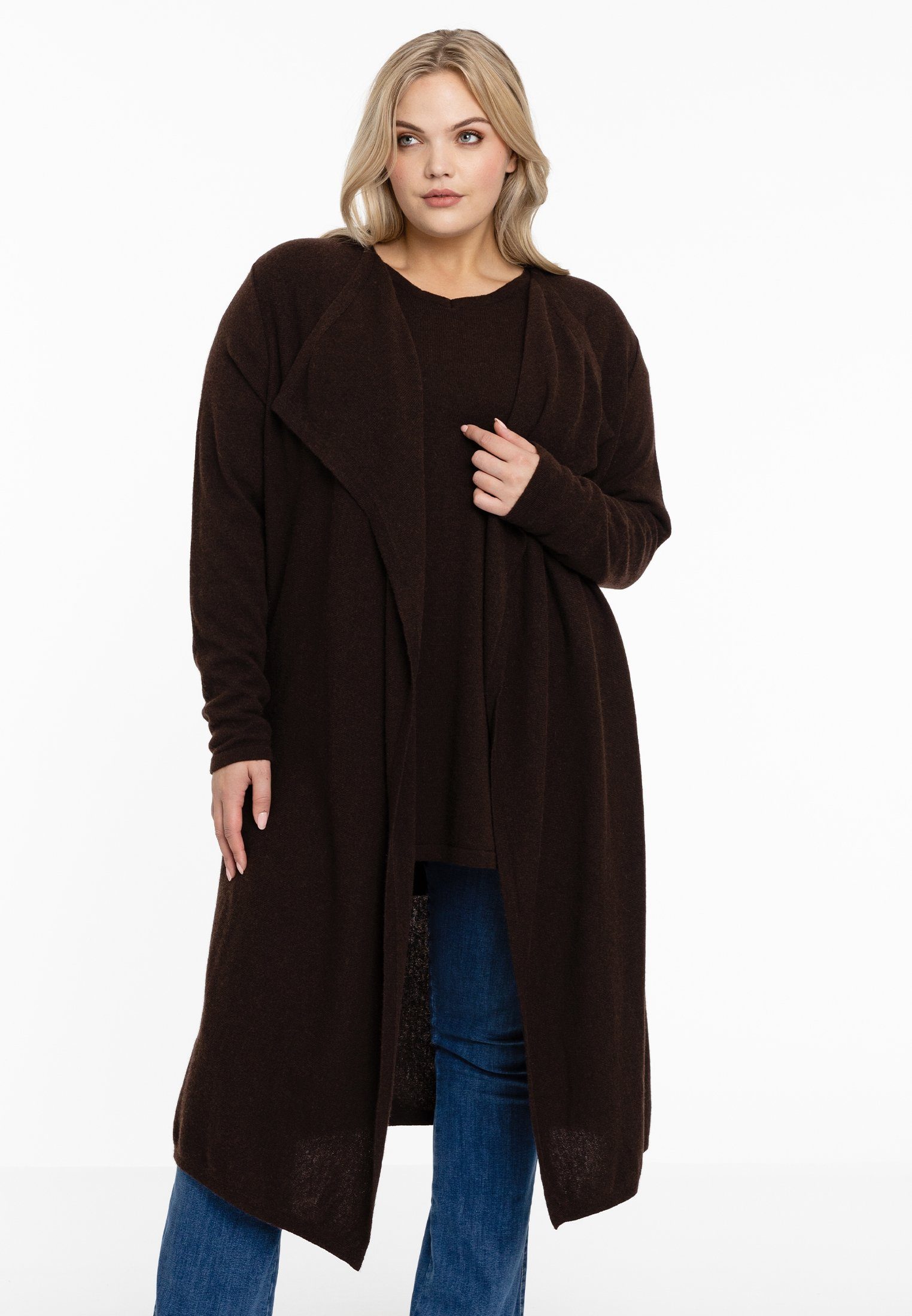 brown Cardigan Yoek Größen Große