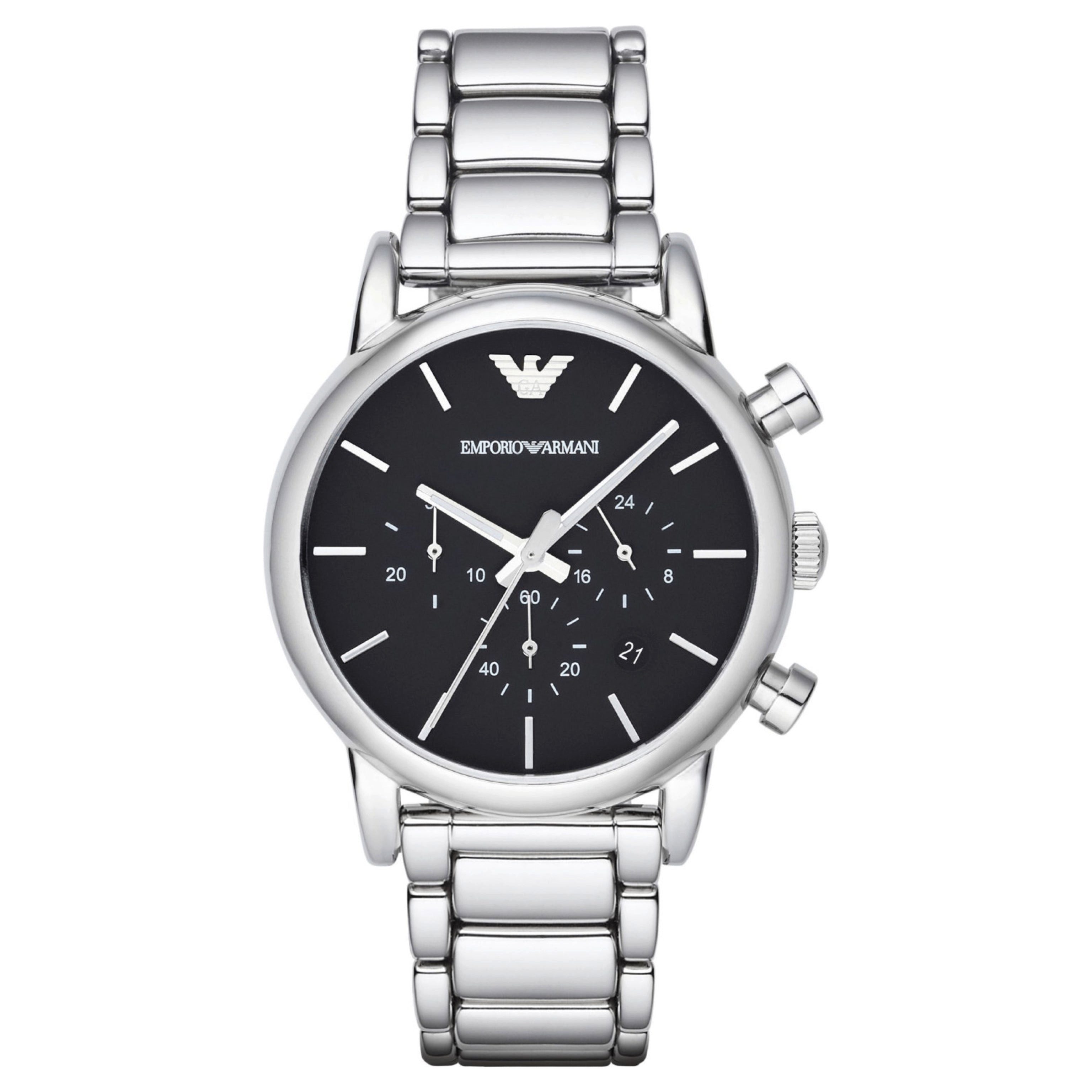 Quarzuhr Emporio Armani Chronograph Uhr Herren Ar1853 Silber