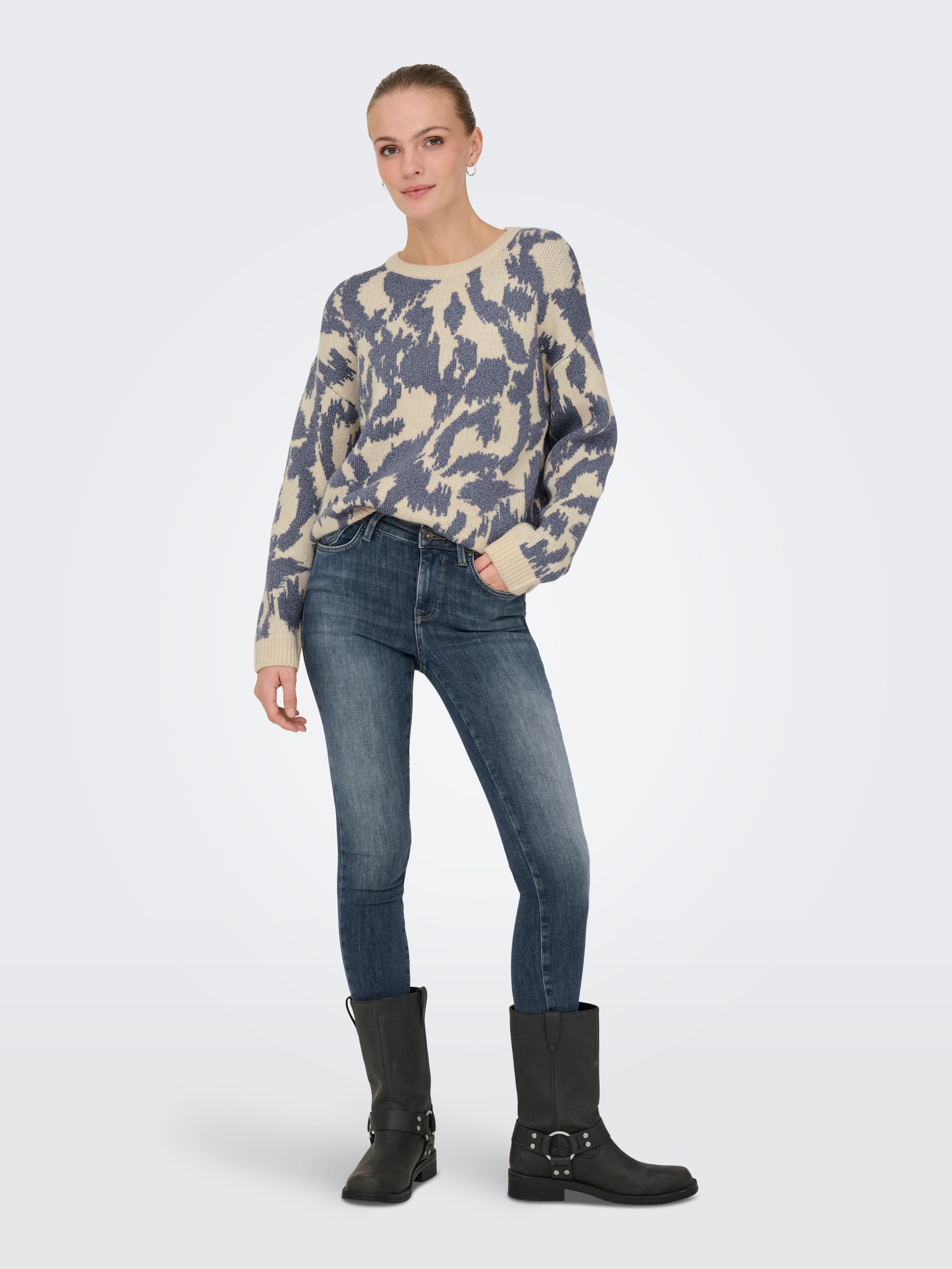 ONLY Strickpullover ONLGIGI LS GLITTER O-NECK KNT