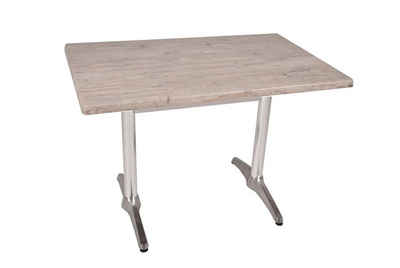 Garden Pleasure Gartentisch, Bistrotisch Set Washington Pine 110x70cm Tischgestell Alu blank Tisch