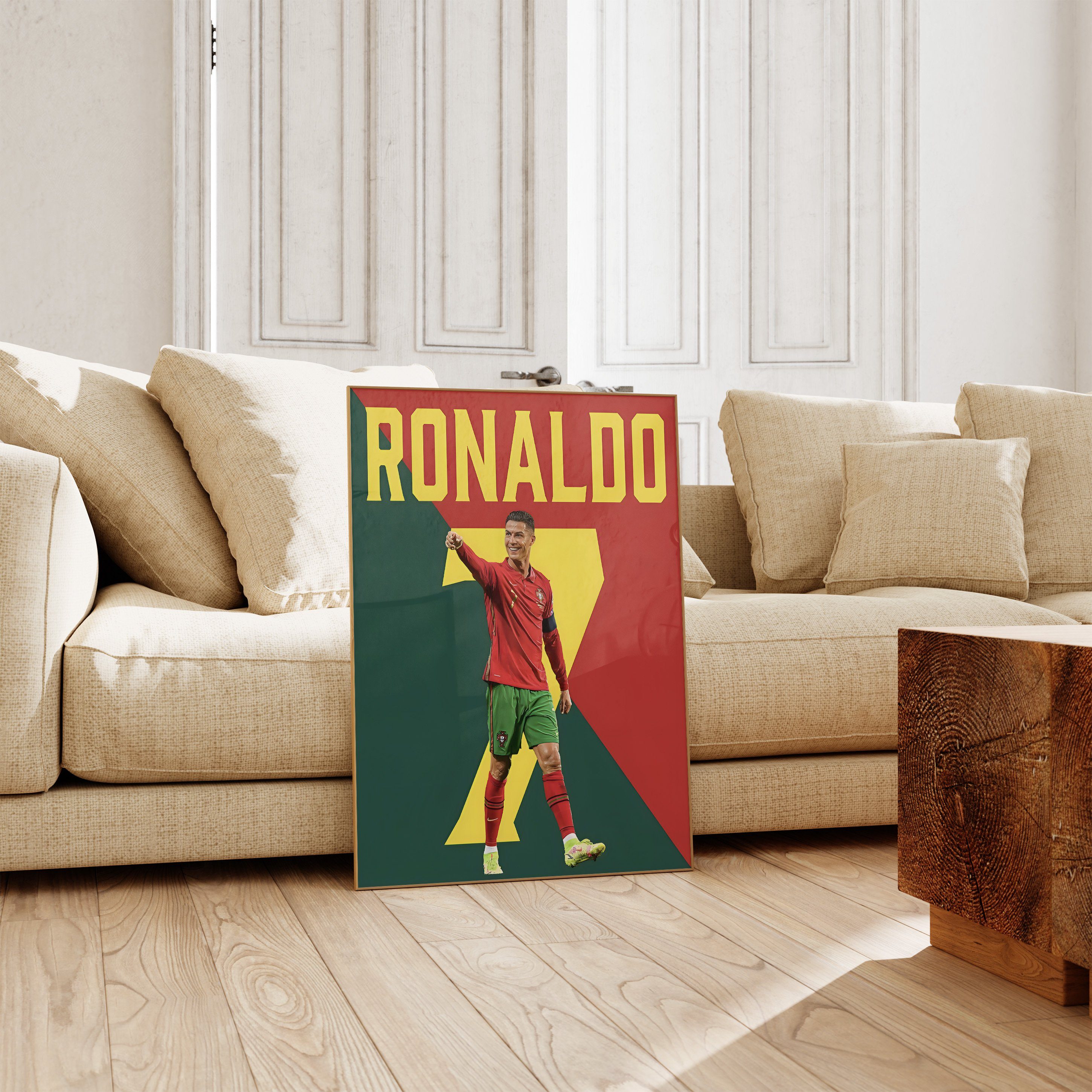 JUSTGOODMOOD Poster ® Christiano Ronaldo 7 Portugel · Fußball · ohne Rahmen, Poster in verschiedenen Größen verfügbar, Poster, Wandbild