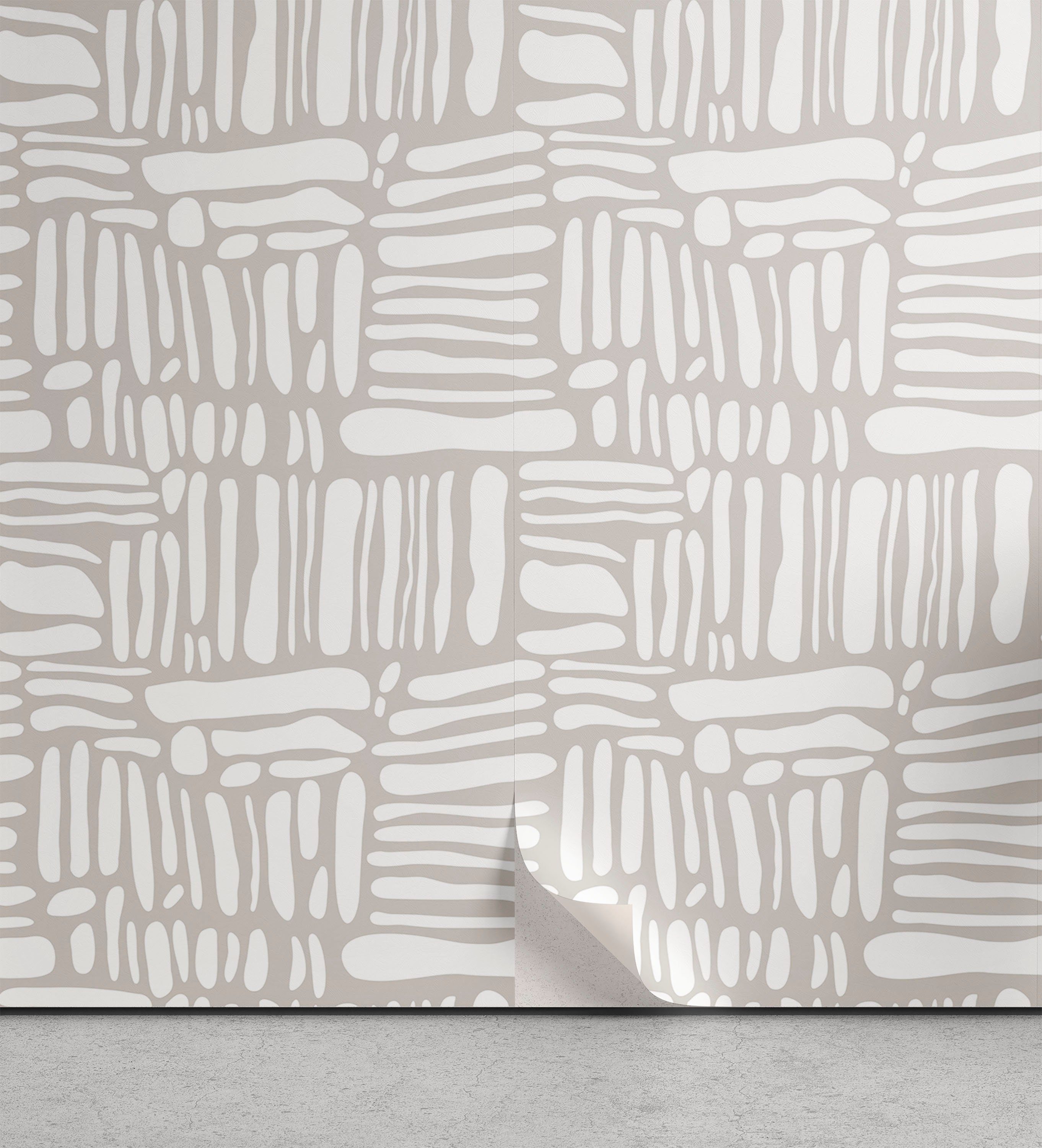 Abakuhaus Vinyltapete selbstklebendes Wohnzimmer Küchenakzent, Geometrisch Ethnic Tribal Stripe