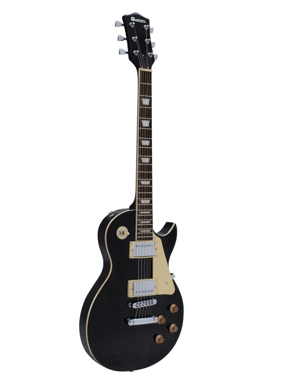 DIMAVERY E-Gitarre LP-520, schwarz, 4/4 LP-Form
