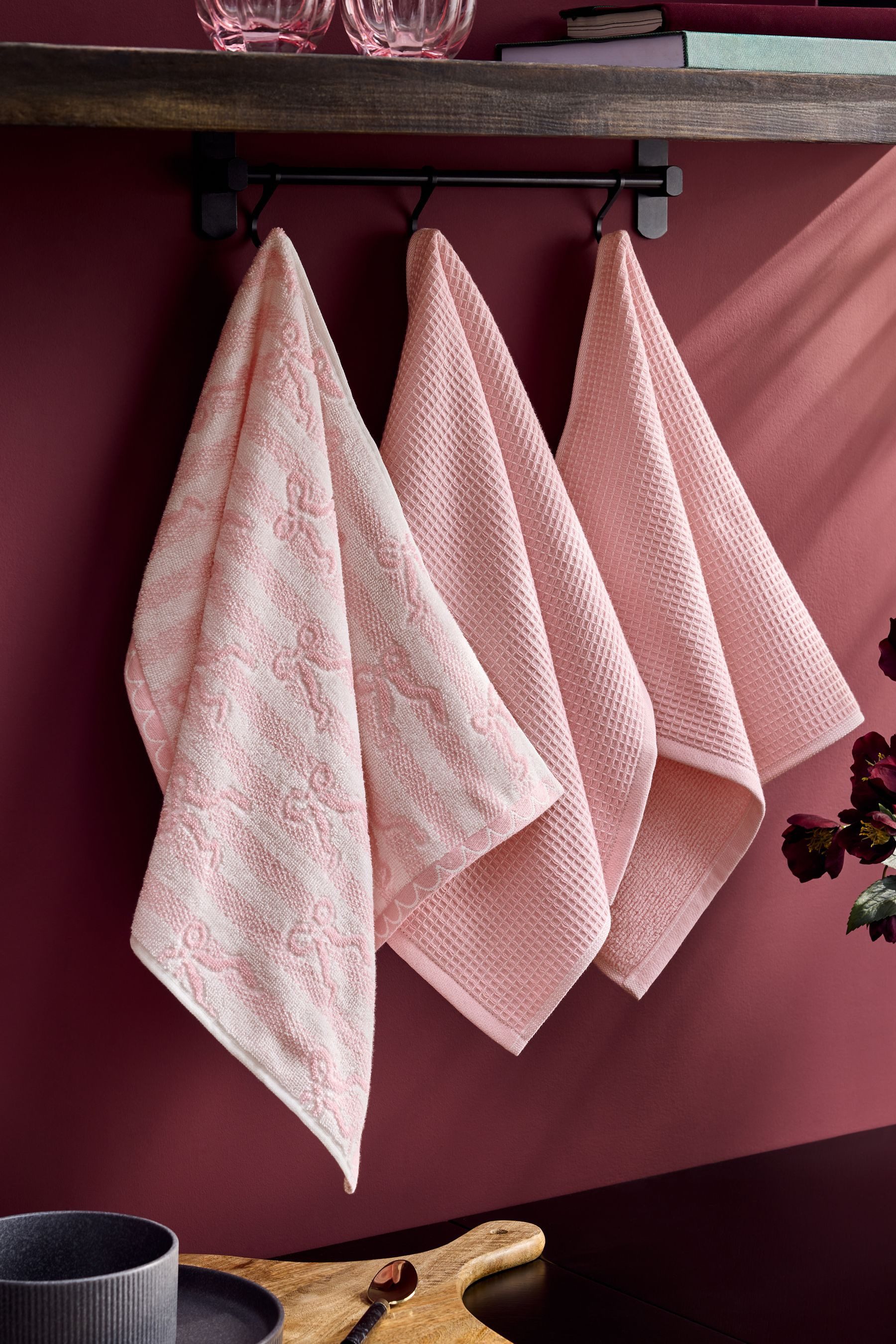 Next Geschirrtuch 3er-Set Geschirrtücher, Herzen und Schleifen, (3-tlg) günstig online kaufen