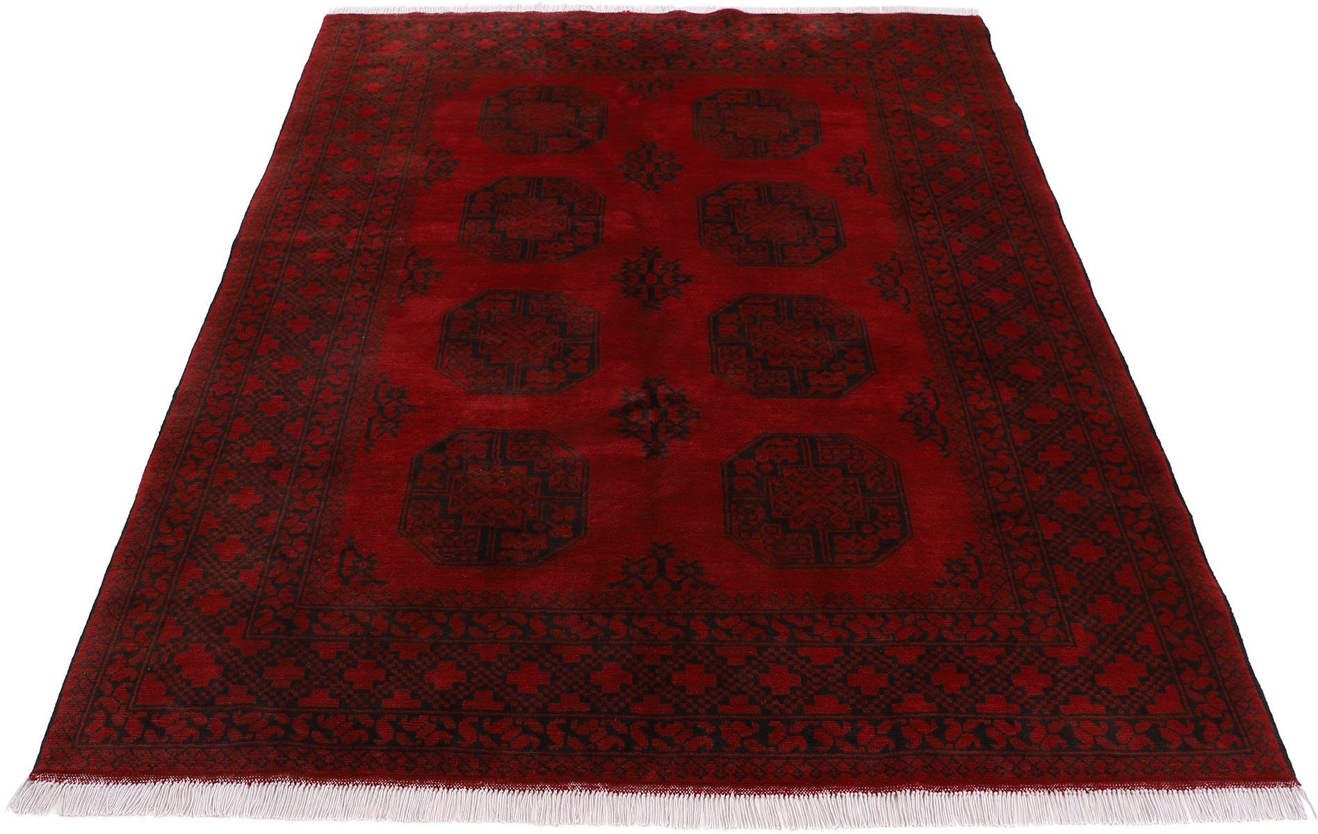 Woven Arts Orientteppich Afghan Akhche, auch als Läufer, rechteckig, Höhe: 10 mm, handgeknüpft, reine Wolle für ein warmes Raumklima, Wohnzimmer