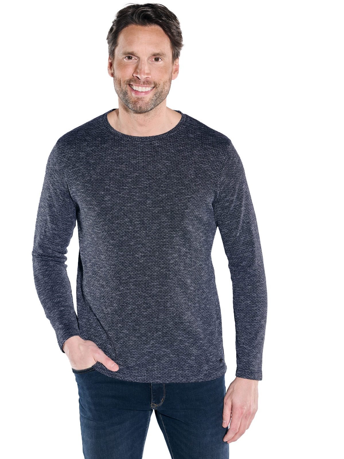 Engbers Langarmshirt engbers Herren Langarm-Shirt regular, Saphirblau günstig online kaufen