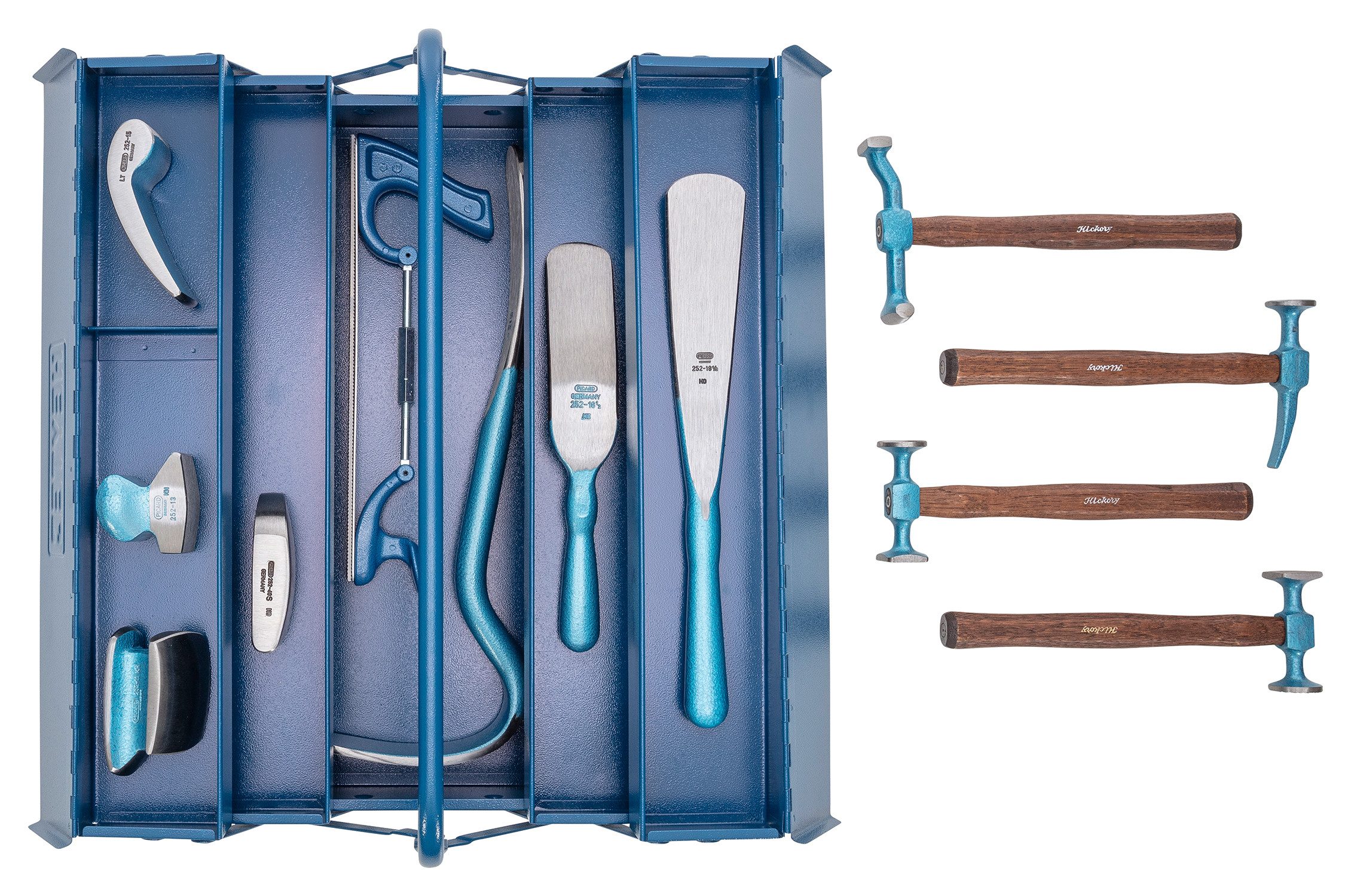 Hammer PICARD Ausbeul Werkzeug Satz 12-tlg. mit Werkzeugkasten Nr. 259