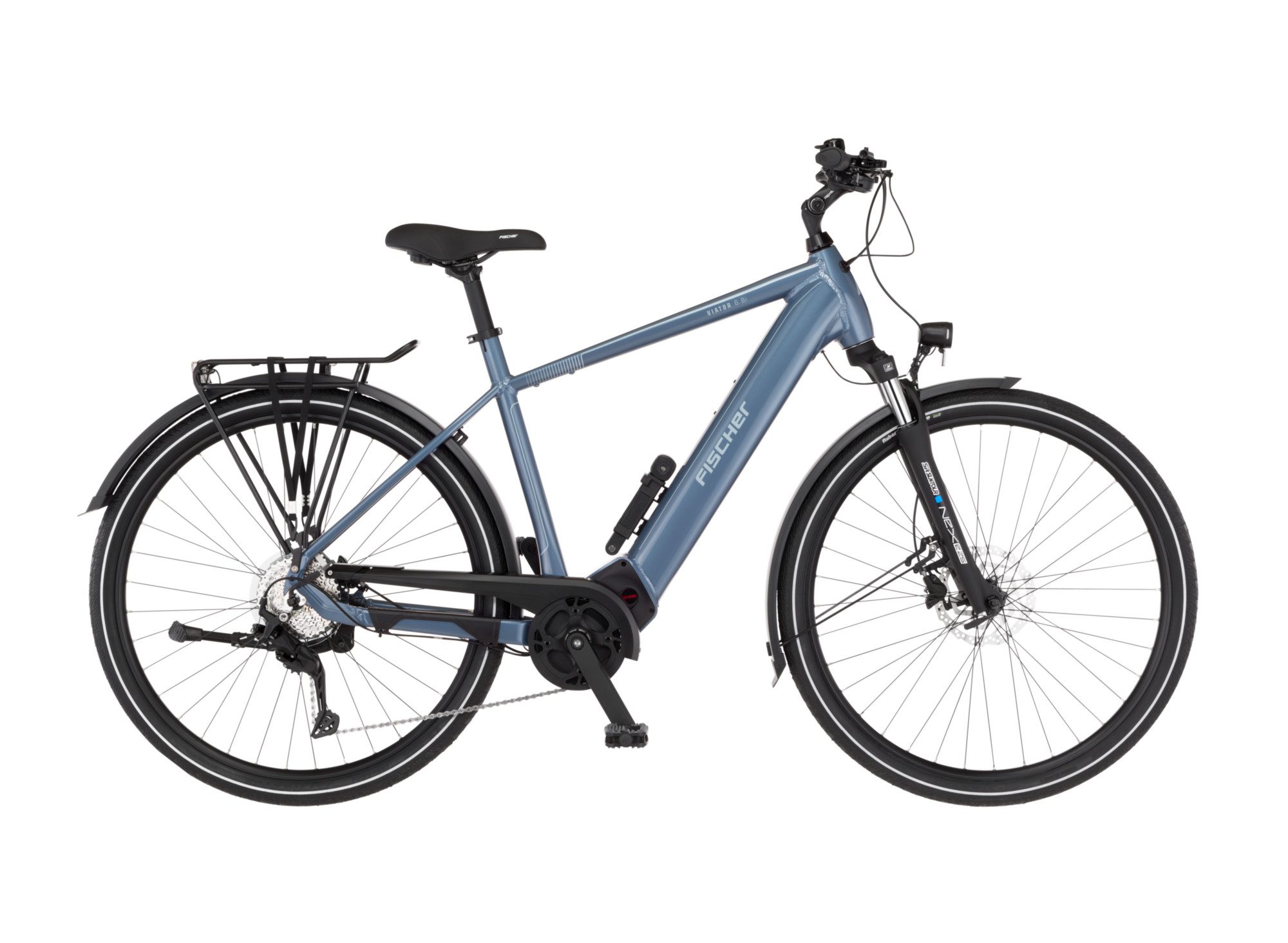 FISCHER Fahrrad E-Bike Trekkingrad VIATOR 6.8I 711 55 ULTIMATE, 9 Gang Shimano Cues RD-U3020 Schaltwerk, Mittelmotor, 711 Wh
