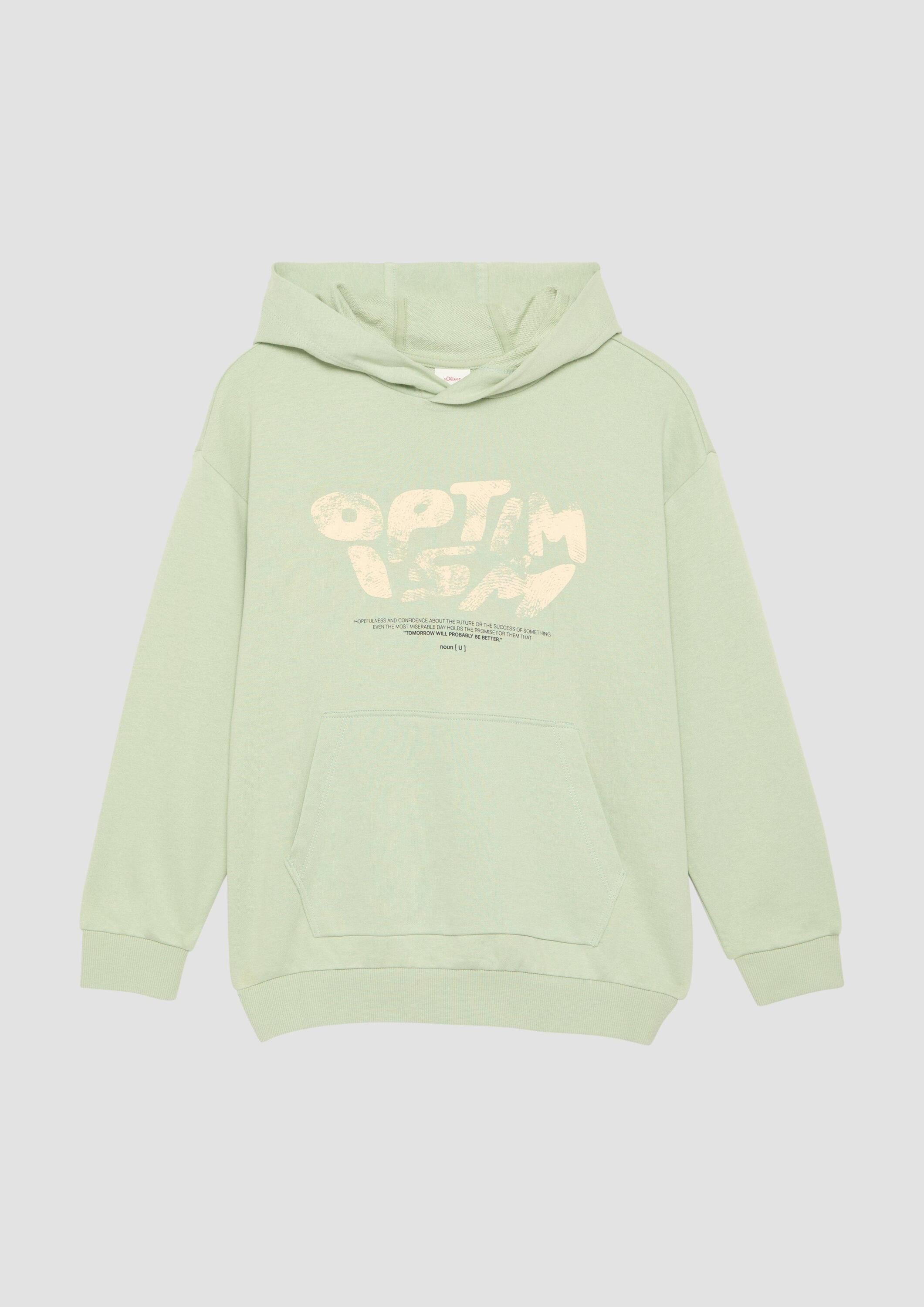 s.Oliver Sweatshirt Sweatshirt Oversized Hoodie mit Frontprint