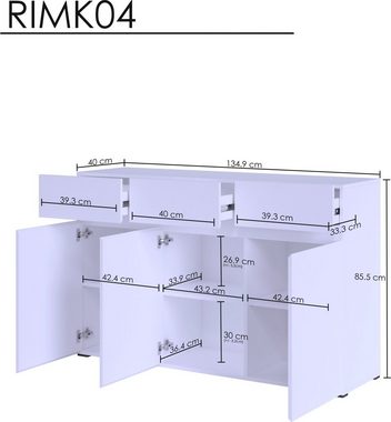 INOSIGN Sideboard Rimini, Breite 135 cm