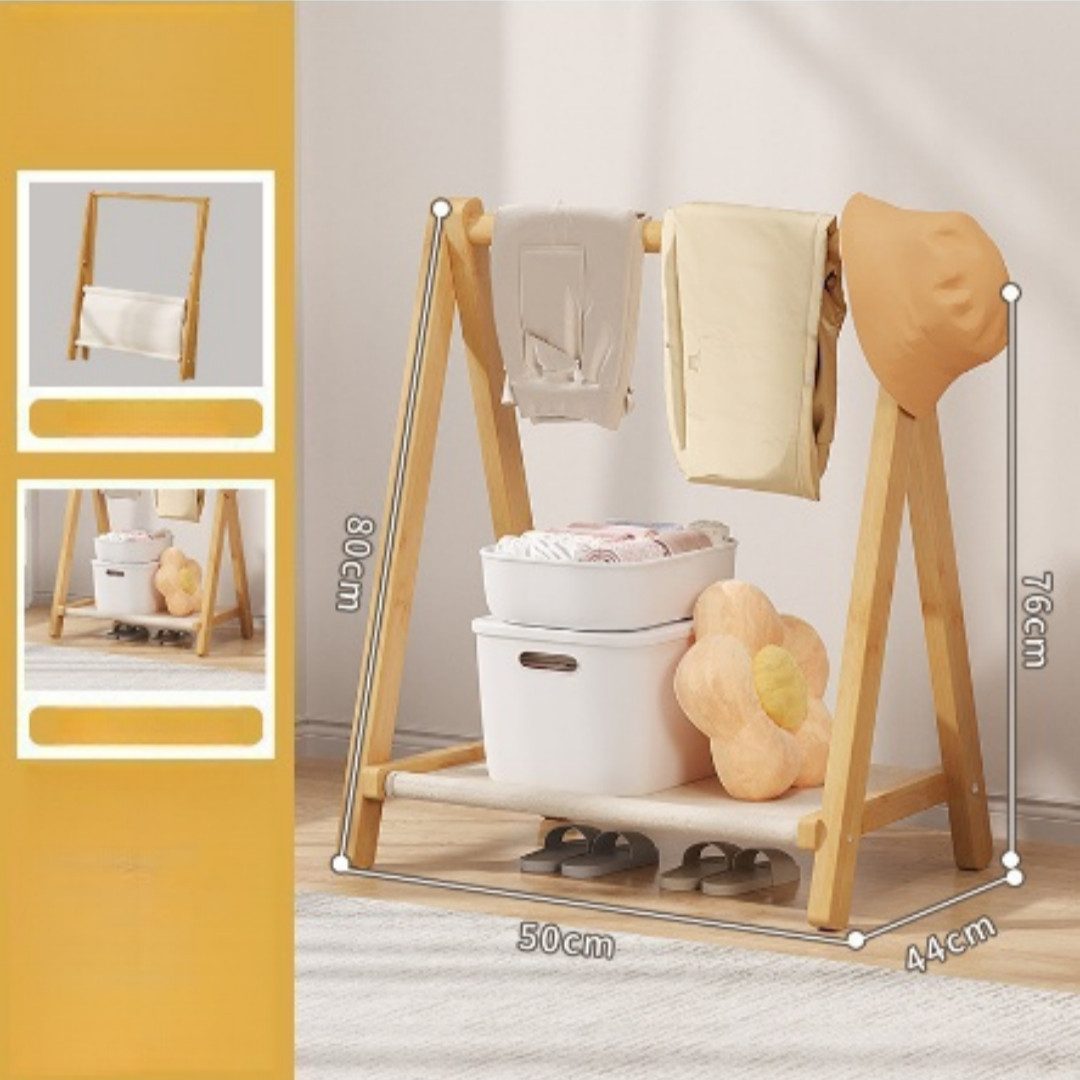 Kityhome Kleiderständer Faltbare bambusbügel, gerüst und ständer, gelb, (kl günstig online kaufen