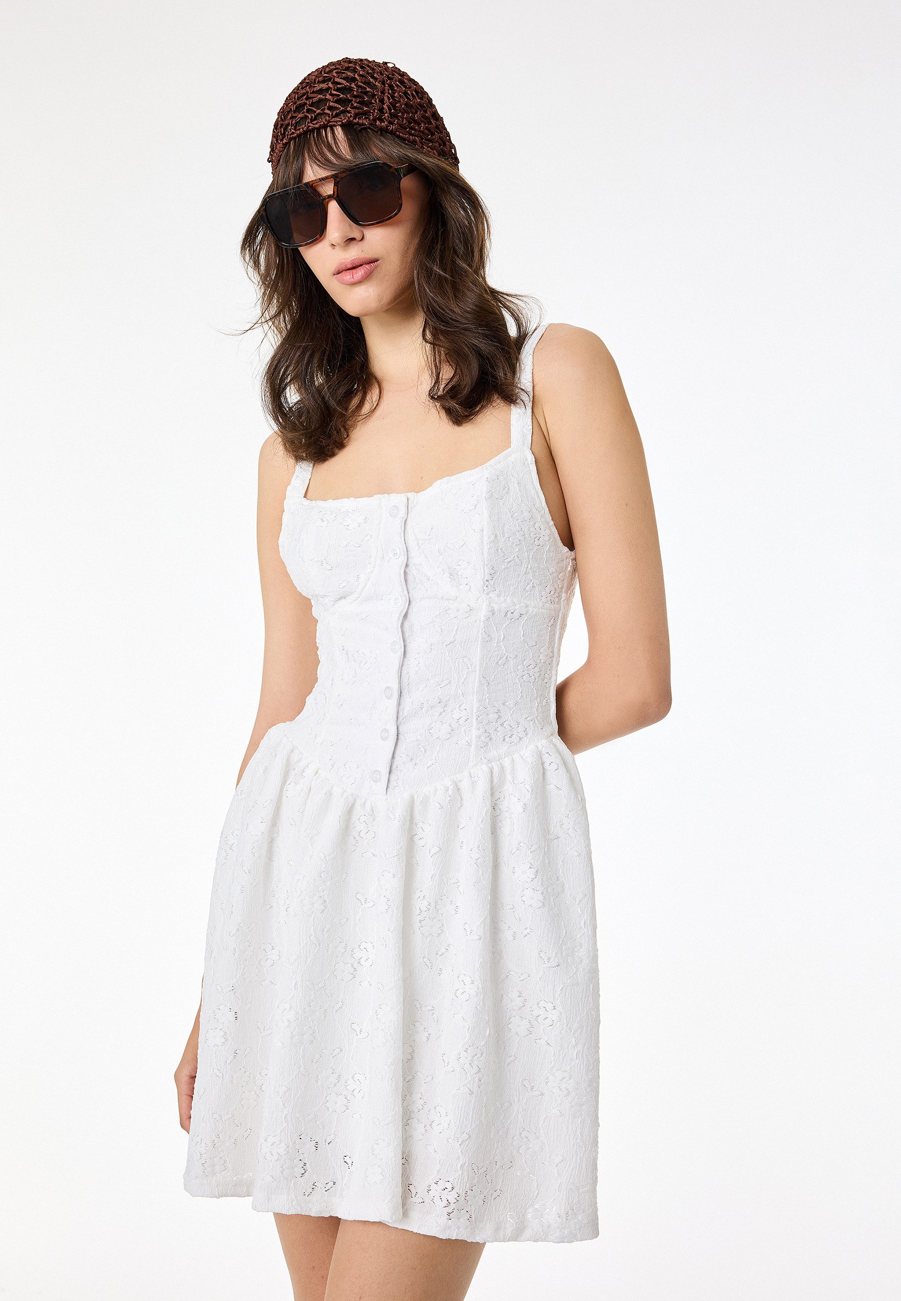 Koton Midikleid Koton Ärmelloses A-Linien-Minikleid