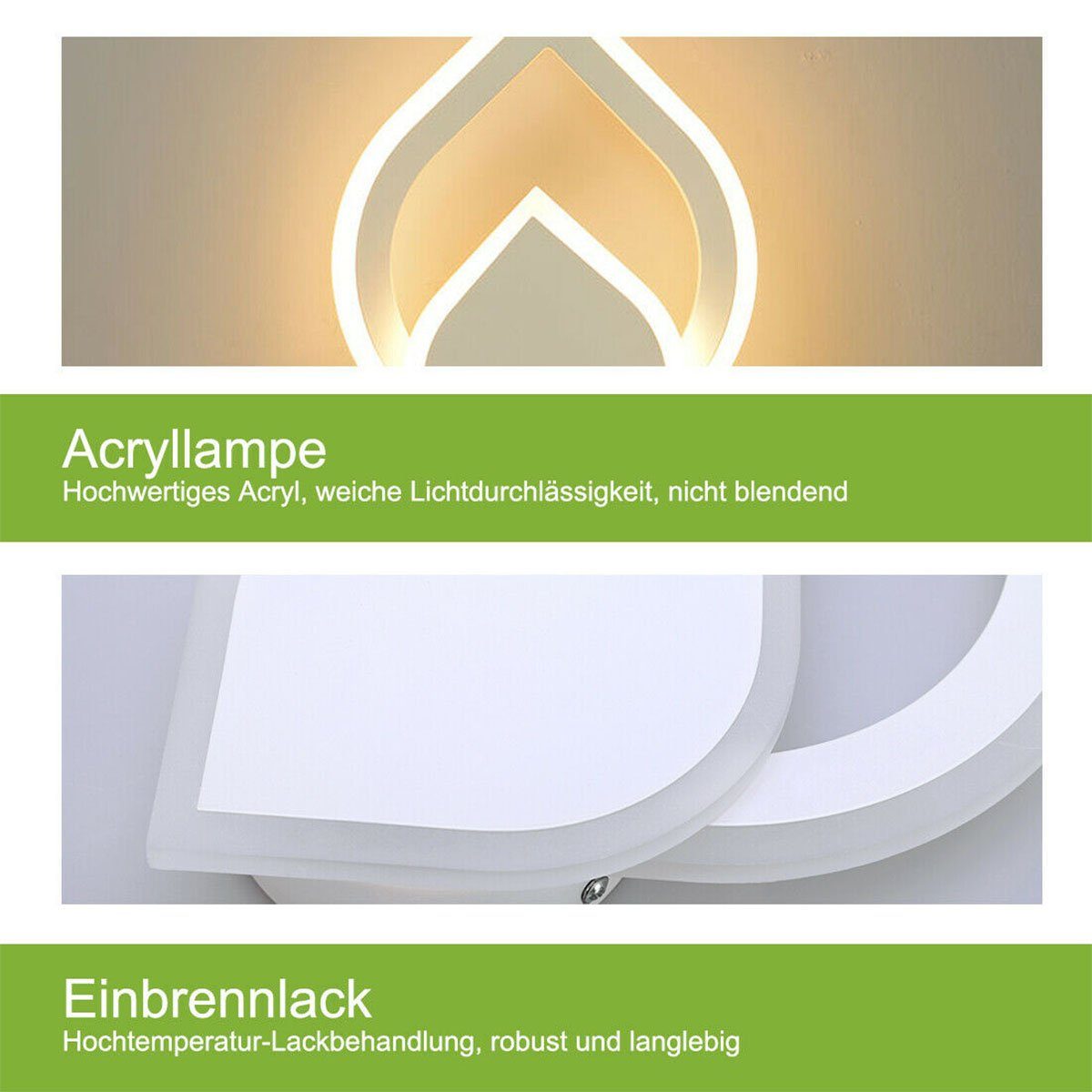 oyajia Wandleuchte Modern LED Wandleuchte, Acryl günstig online kaufen