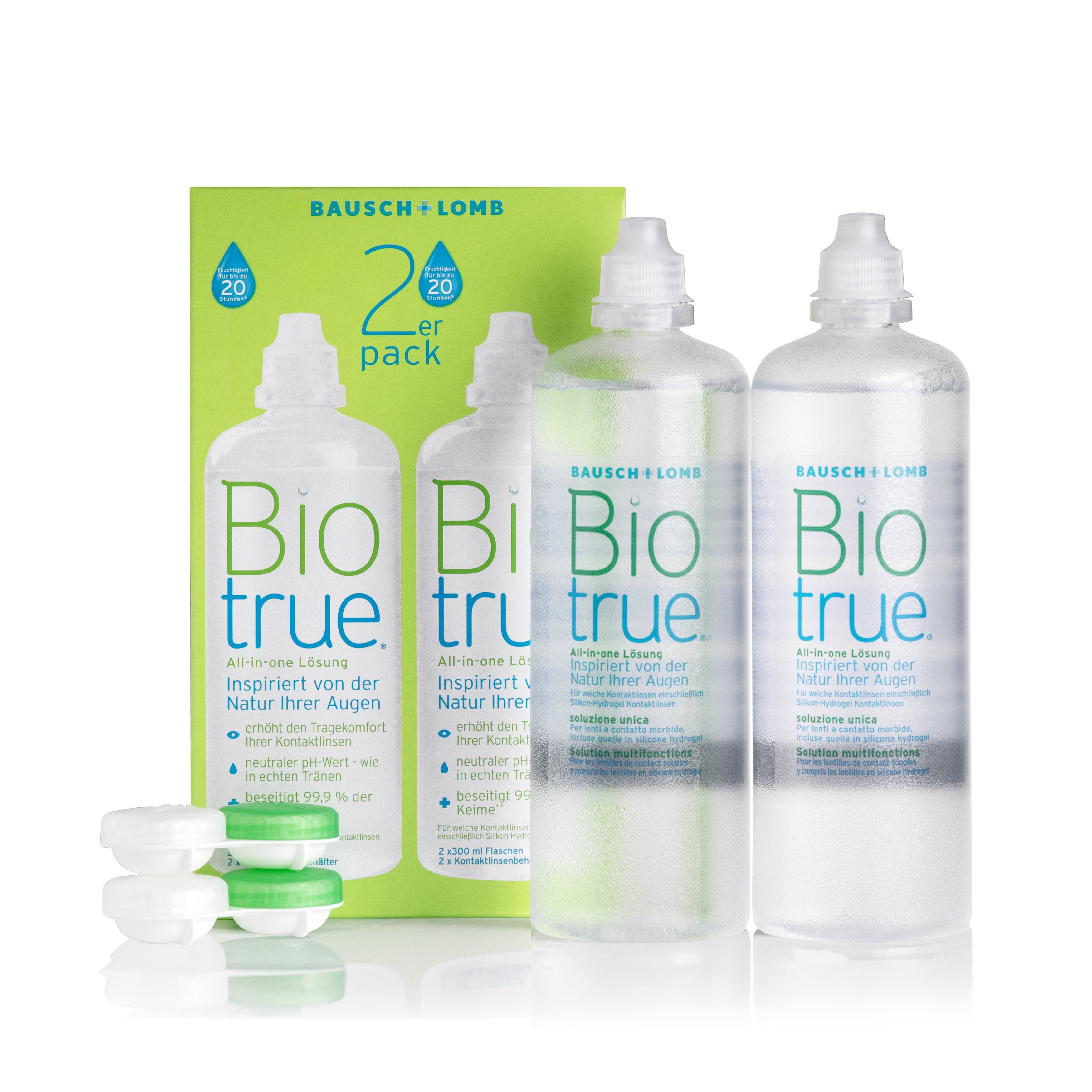 BAUSCH + LOMB ml Biotrue Lösung All-In-One 2x300 Kontaktlinsenflüssigkeit