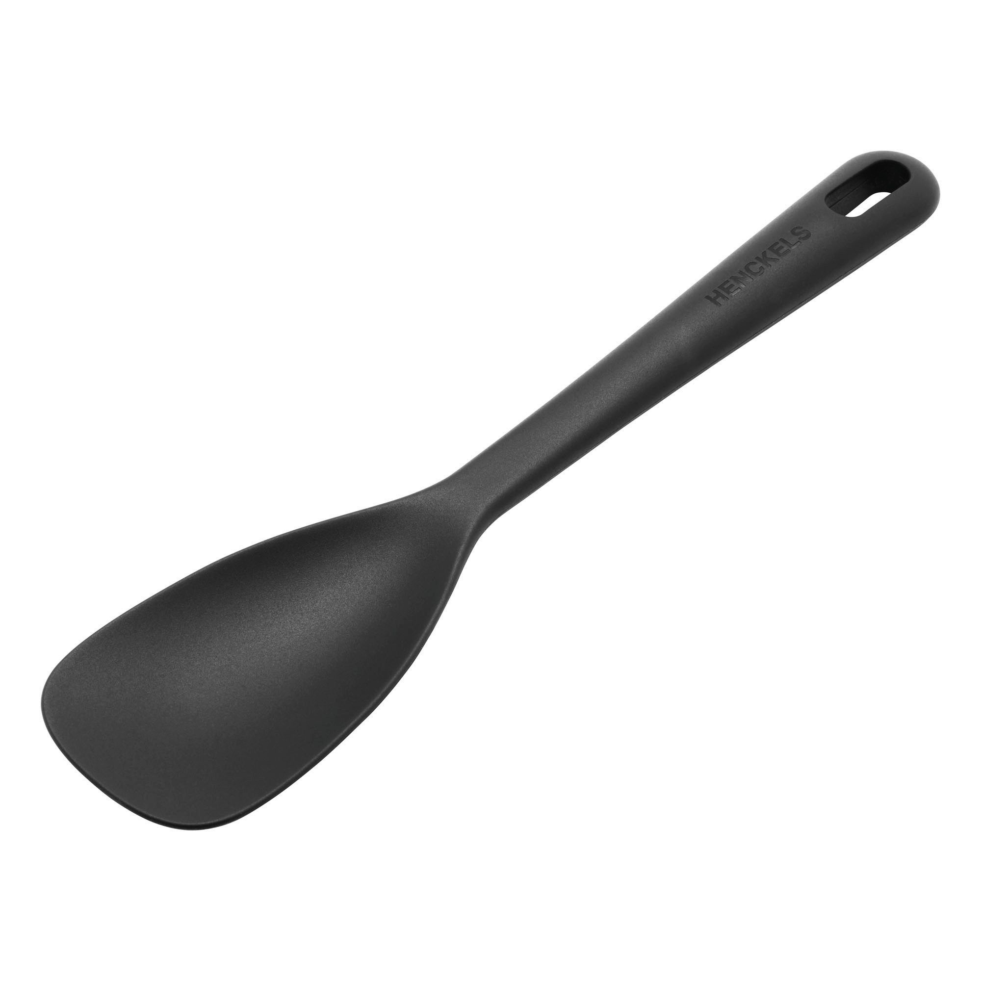 HENCKELS by ZWILLING Servierlöffel Silicone Onyx, Hitzebeständig, Aufhänge-Öse, Spülmaschinengeeignet
