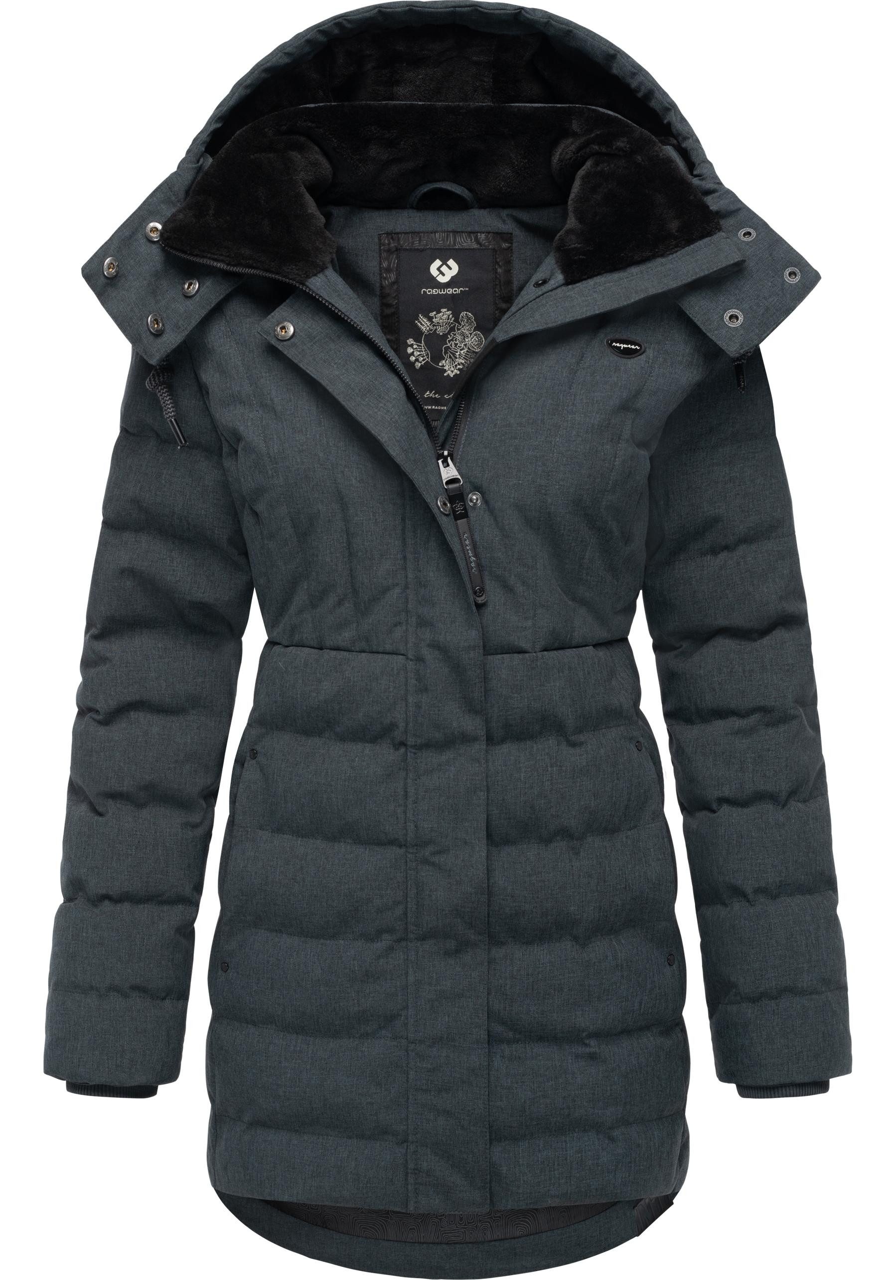 Ragwear Kurzmantel Ashanta Wasserdichter Winterparka mit gefütterter Kapuze