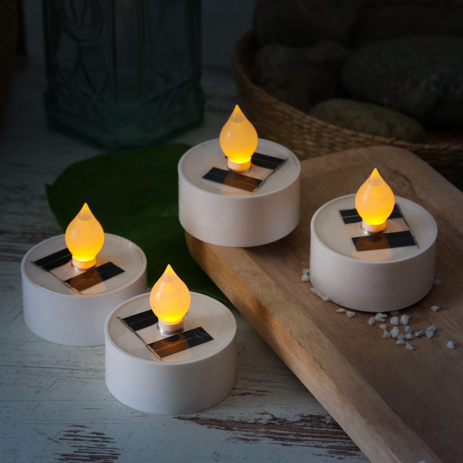 MARELIDA LED-Kerze LED Solar Teelichter Garten Outdoor Solar Kerze Solarleu günstig online kaufen