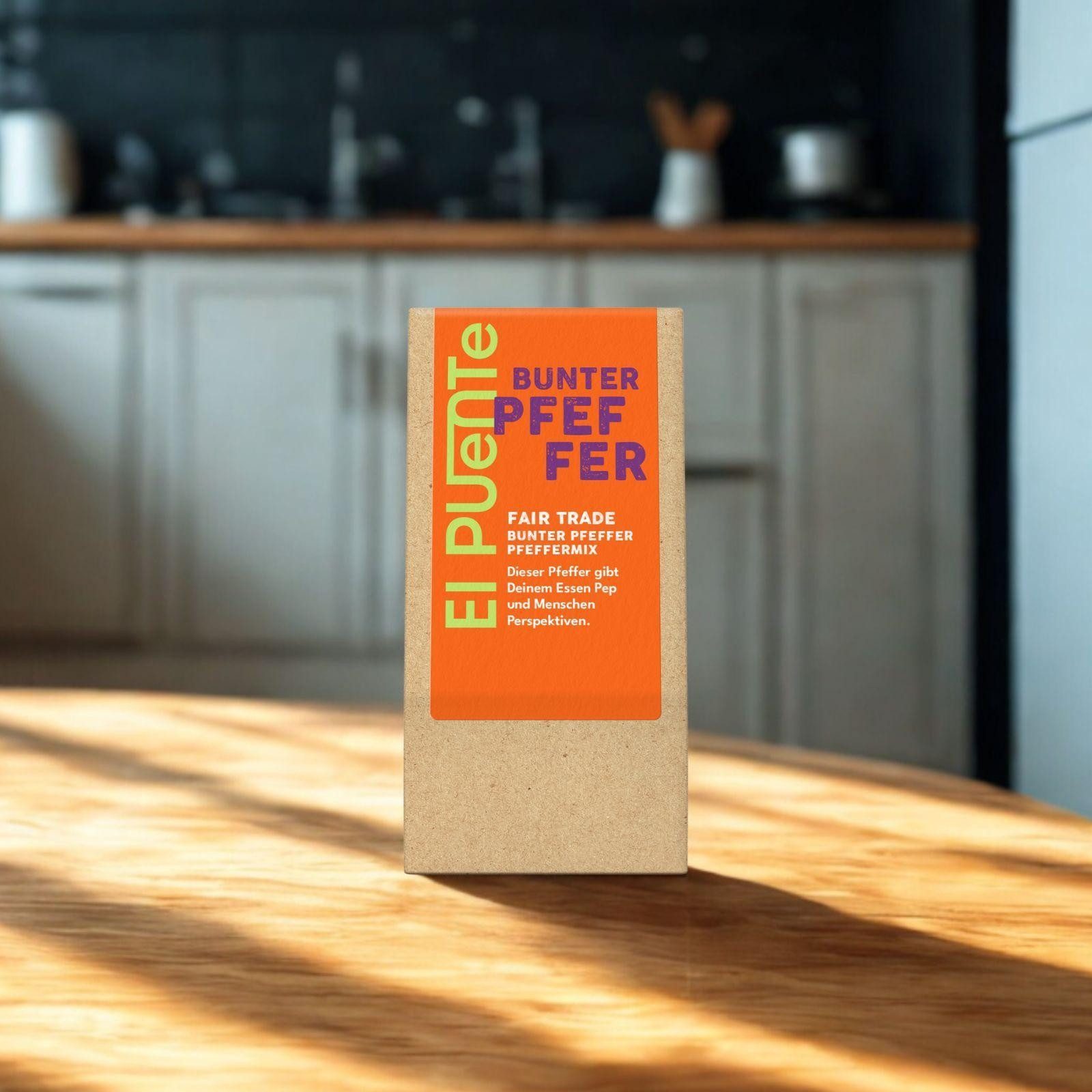 El Puente Gewürz Bunte Pfefferkörner, Fair Trade, Vegan, Glutenfrei, Fair Trade