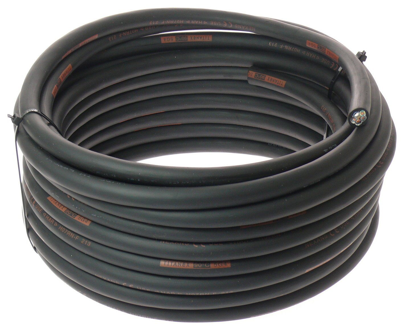 Titanex TITANEX H07RN-F 5x4 5G4 Gummischlauchleitung 5m Elektro-Kabel, (500 cm)