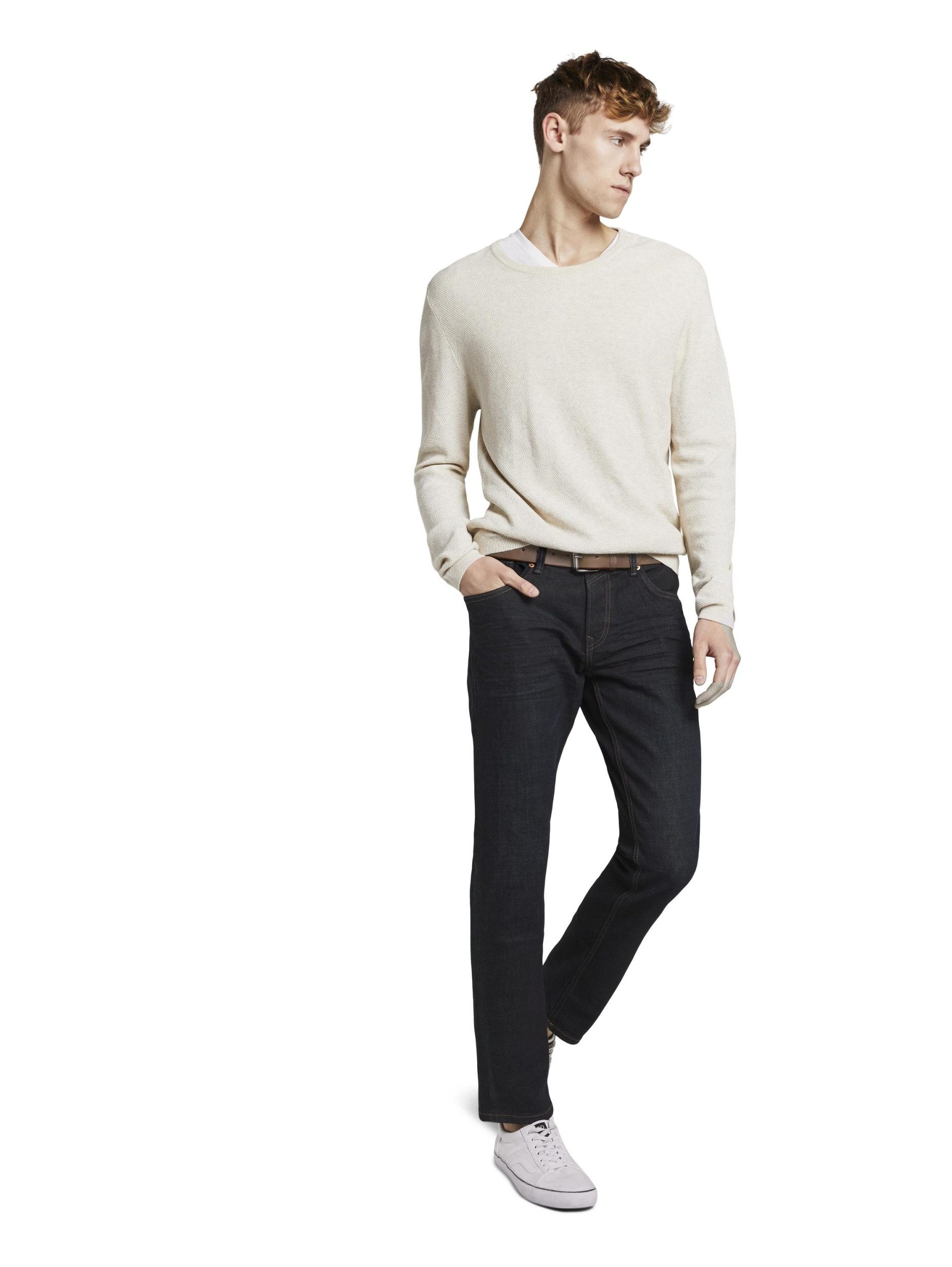 TOM TAILOR Bequeme Jeans straight AEDAN dark denim