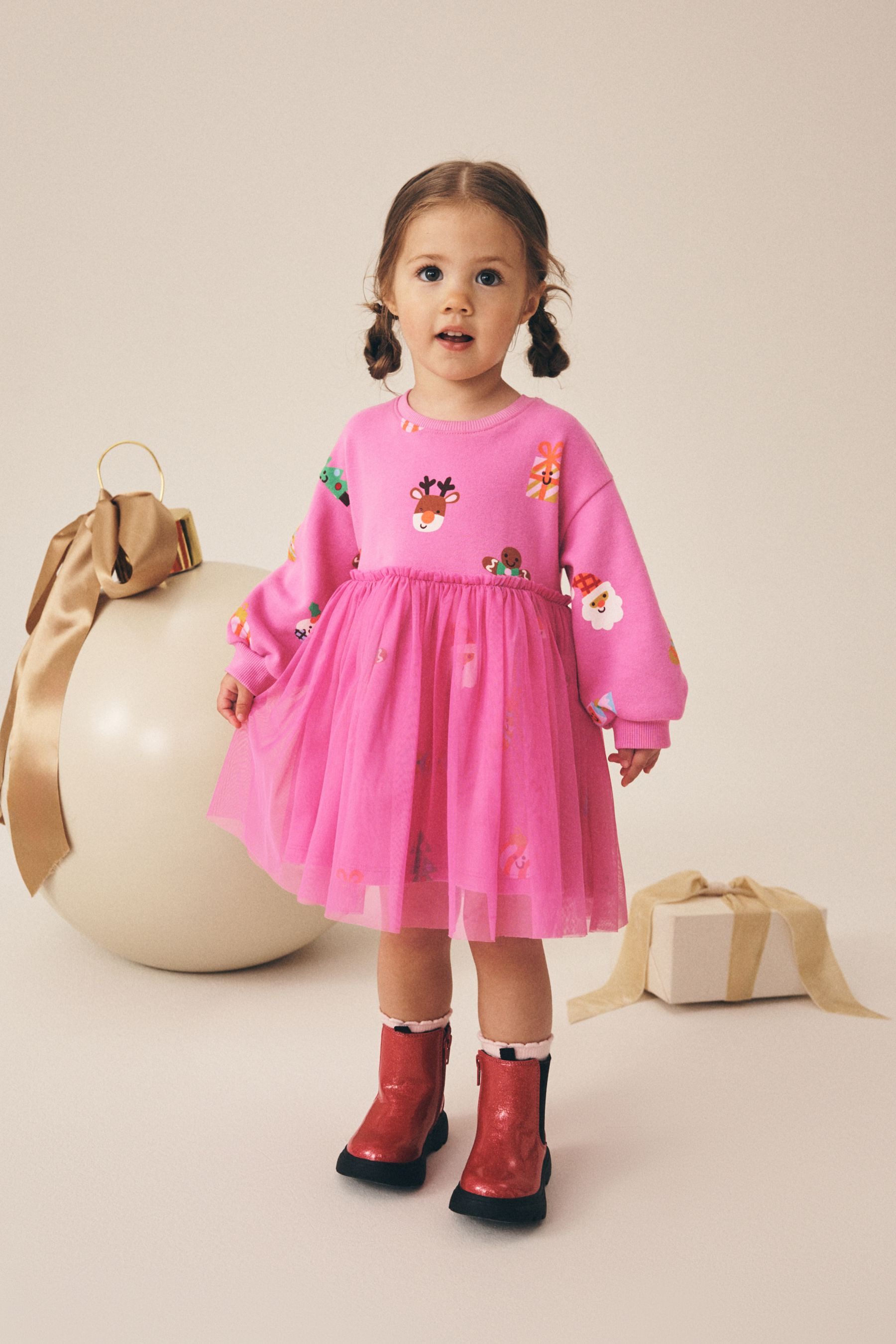 Next Sweatkleid Langärmeliges Sweatkleid mit Mesh (1-tlg)