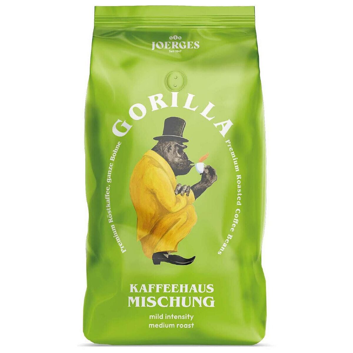 Gorilla Kaffee Kaffeehaus Mischung, 1 kg, ganze Bohnen