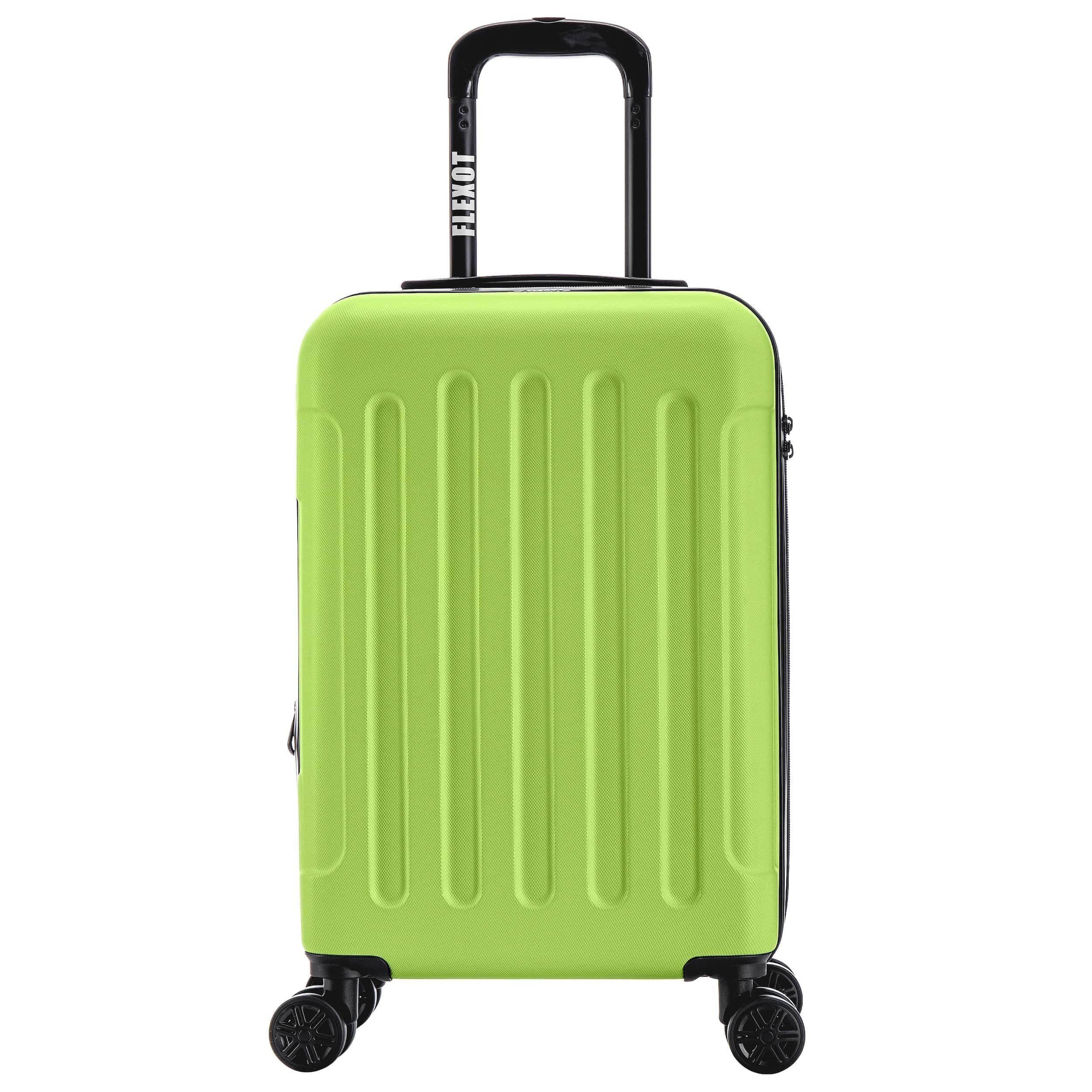 Flexot Hartschalen-Trolley F-3045 (Gr. M, L, XL) – Kofferset – ABS-Hartschale, 4 Rollen, Robuster und moderner Koffer mit vier 360° Rollen und Zahlenschloss