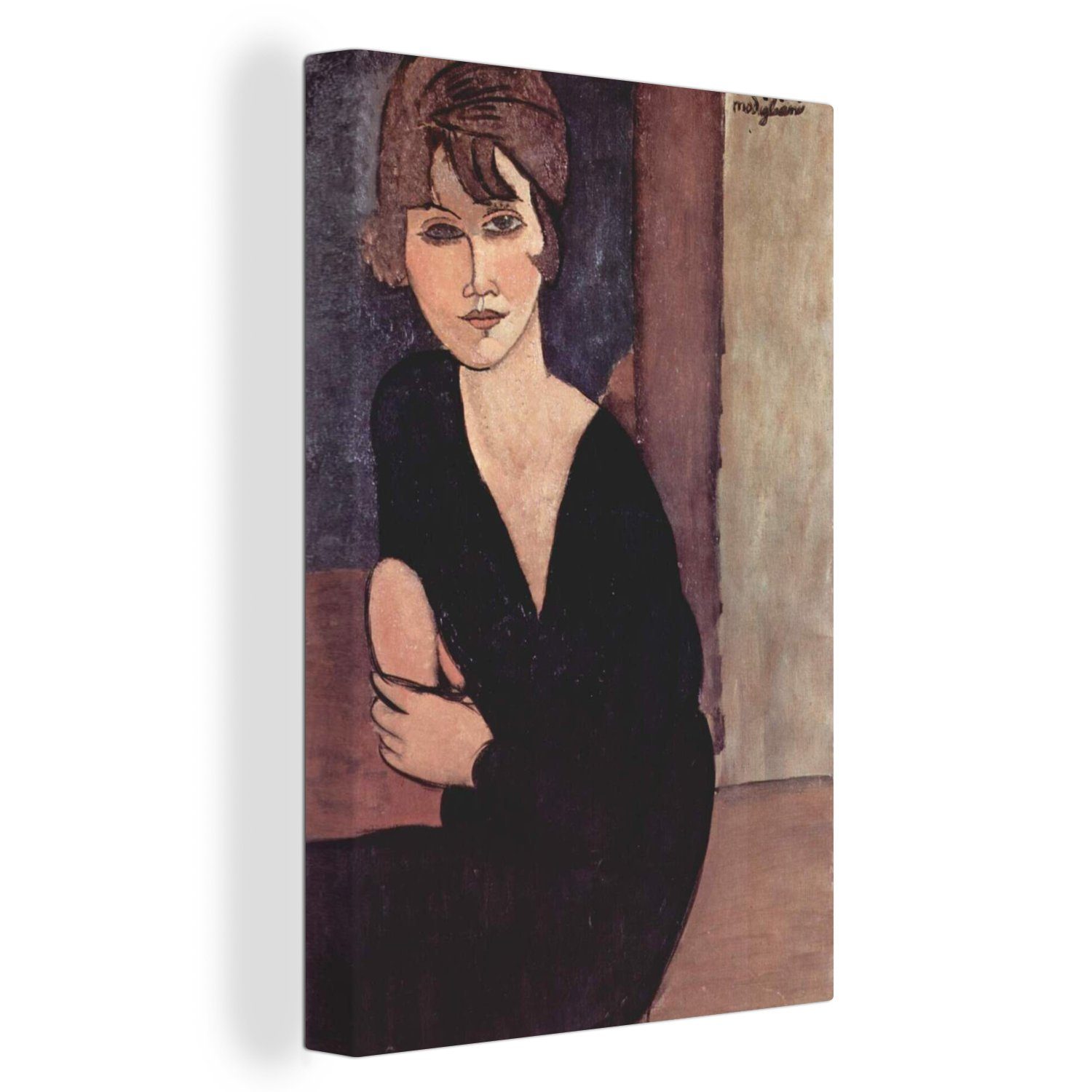 OneMillionCanvasses® Leinwandbild Porträt der Madame Reynouard - Gemälde von Amedeo Modigliani, (1 St), Leinwandbild fertig bespannt inkl. Zackenaufhänger, Gemälde, 20x30 cm