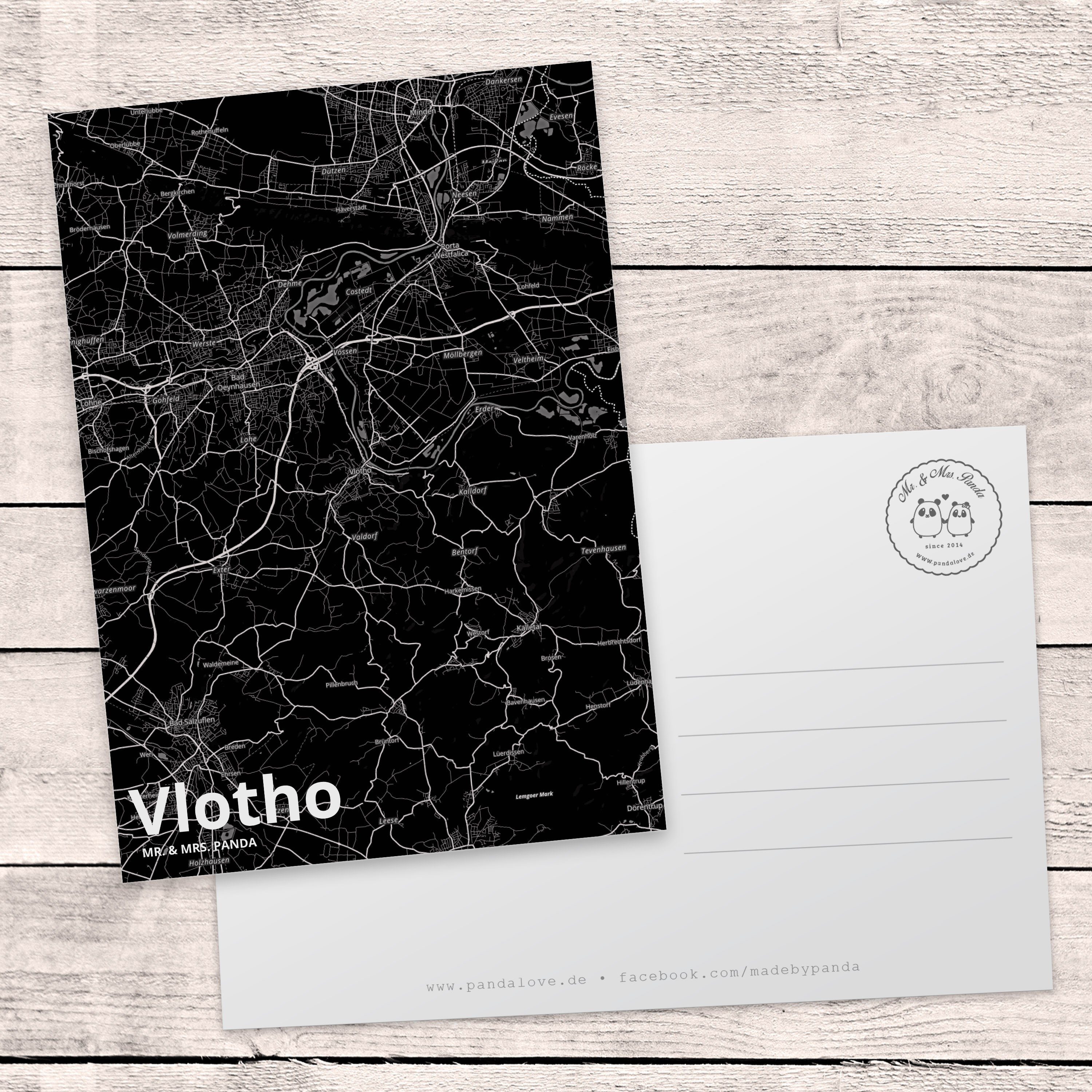 Grußkarte Postkarte Geschenkkarte, Vlotho Panda & Städte, Ort, - Mr. Geschenk, Mrs. Einladung,