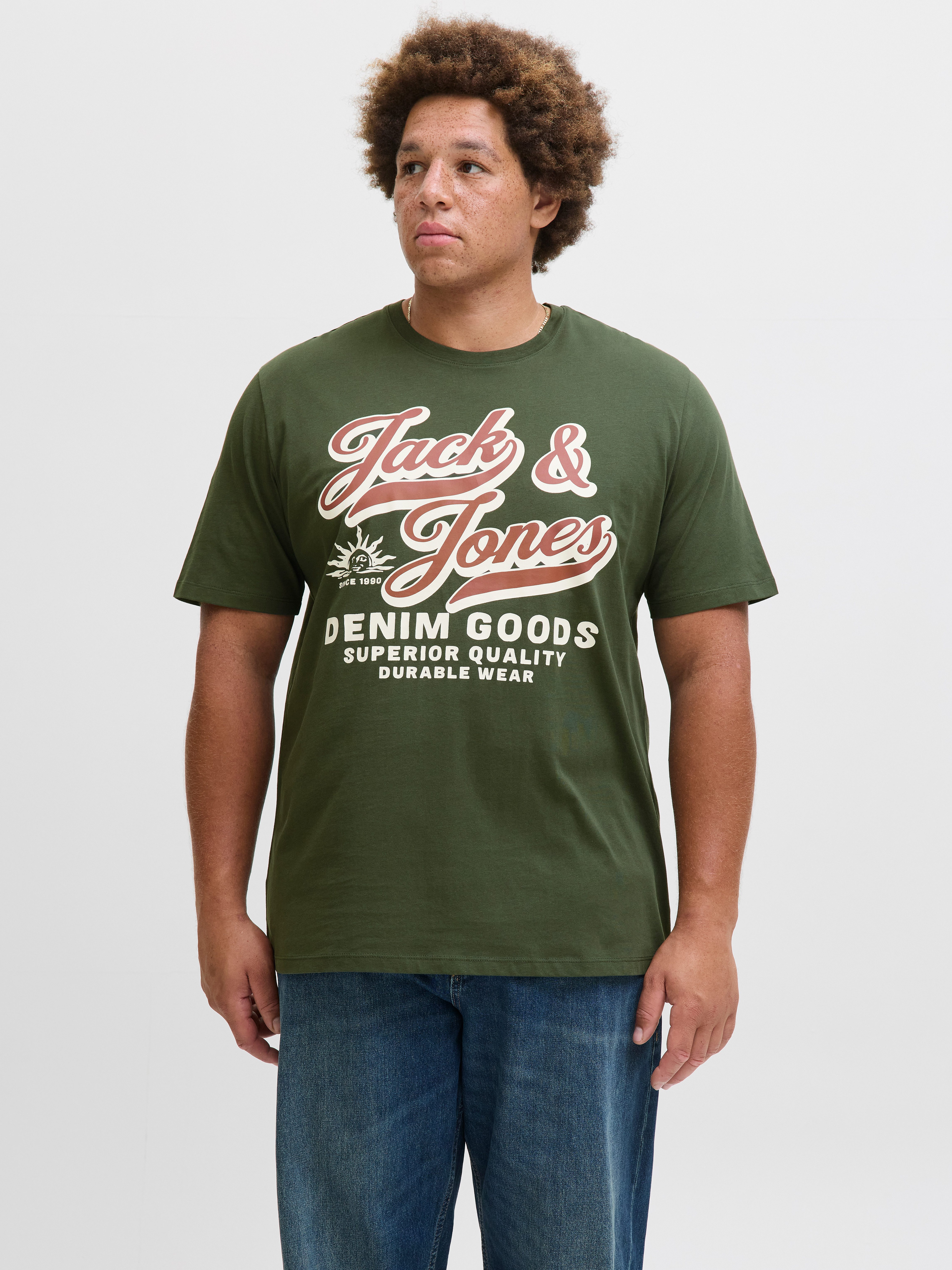 Jack & Jones PlusSize T-Shirt JJELOGO TEE SS ONECK 2 COL AW25 NOOS PLS günstig online kaufen