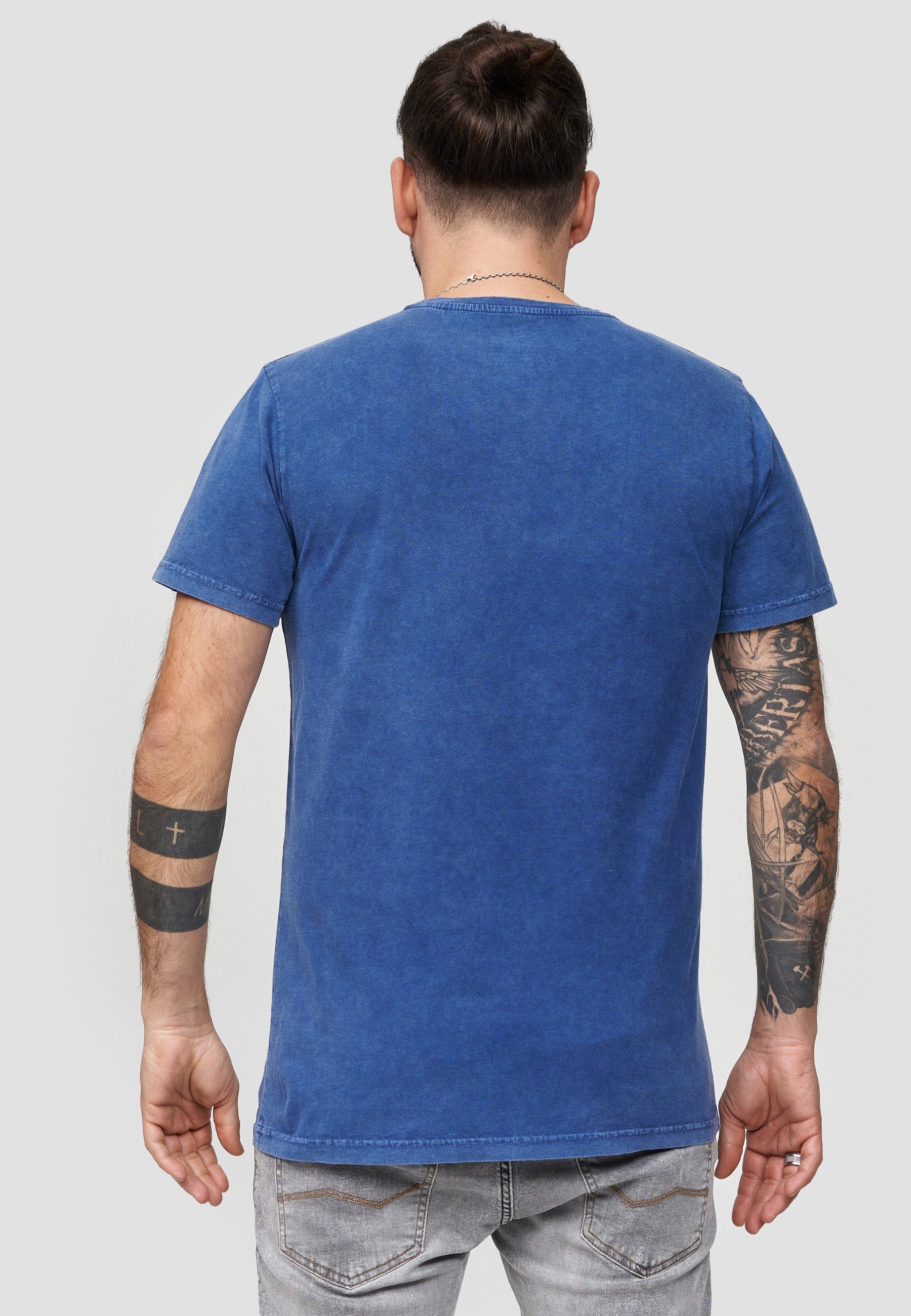 Side Profile GOTS Recovered Goofy Bio-Baumwolle Disney T-Shirt zertifizierte Blau