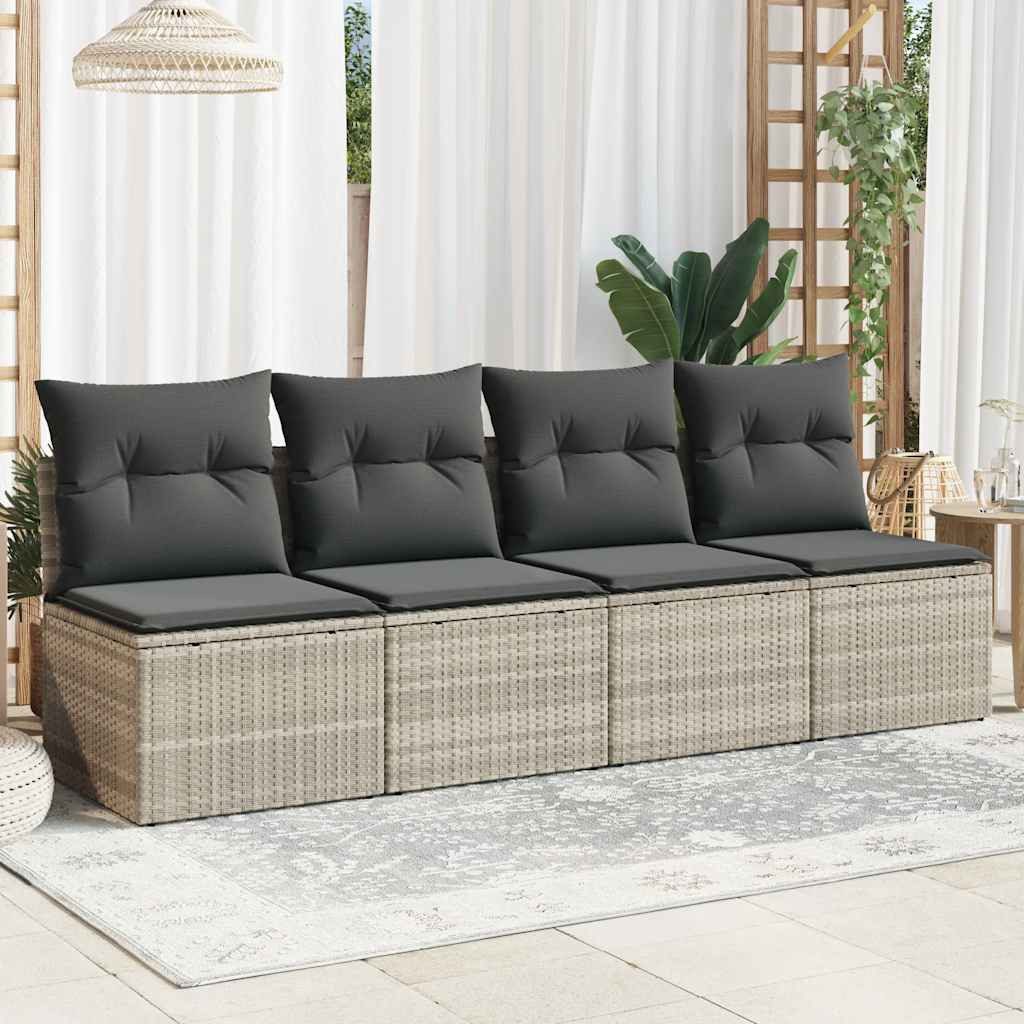 vidaXL Loungesofa Gartensofa mit Kissen 4-Sitzer günstig online kaufen