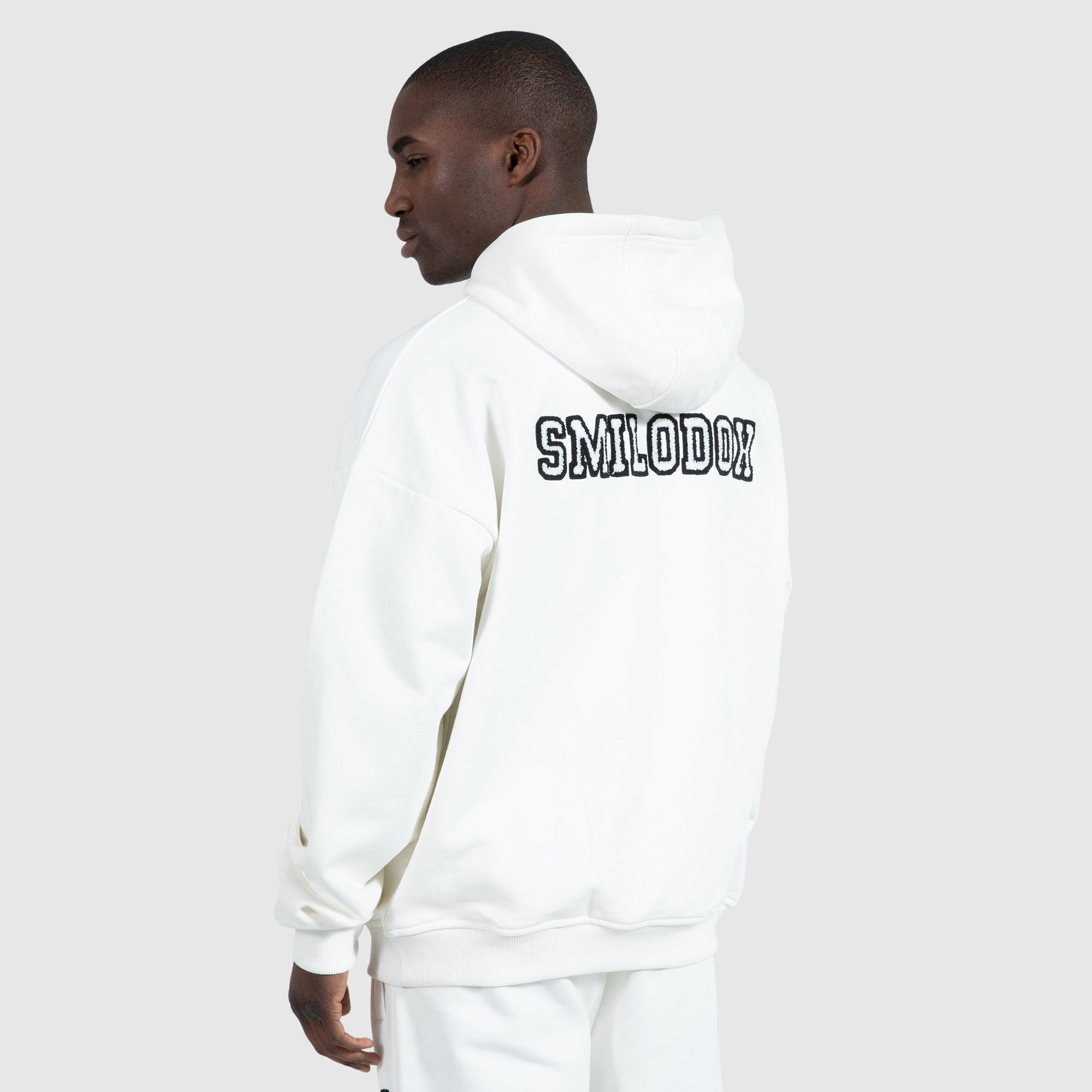 Smilodox Creme 100% Hoodie Oversize, Baumwolle Pharrell