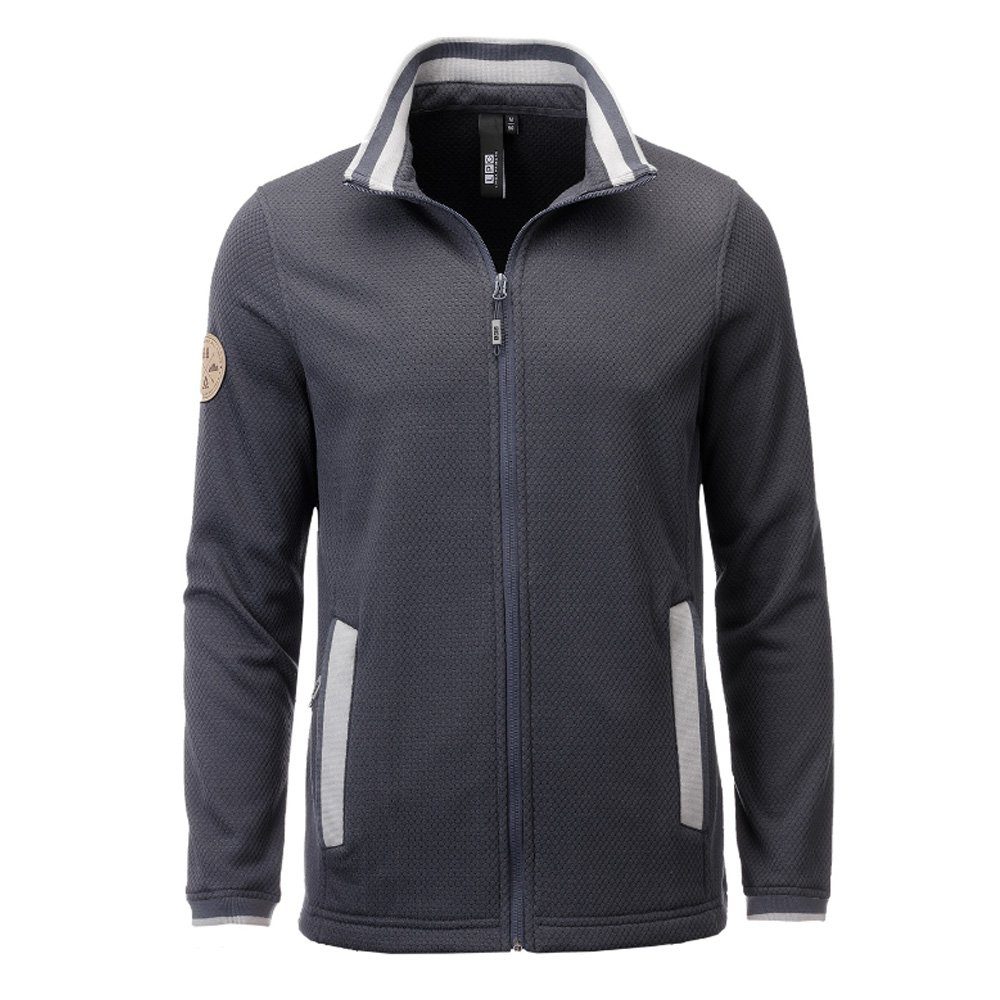 - Jacke navy modische Strickfleece - LPO funktionelle, Jaquard Trekkingjacke Linea SCELTA LINEA Holger - Primero