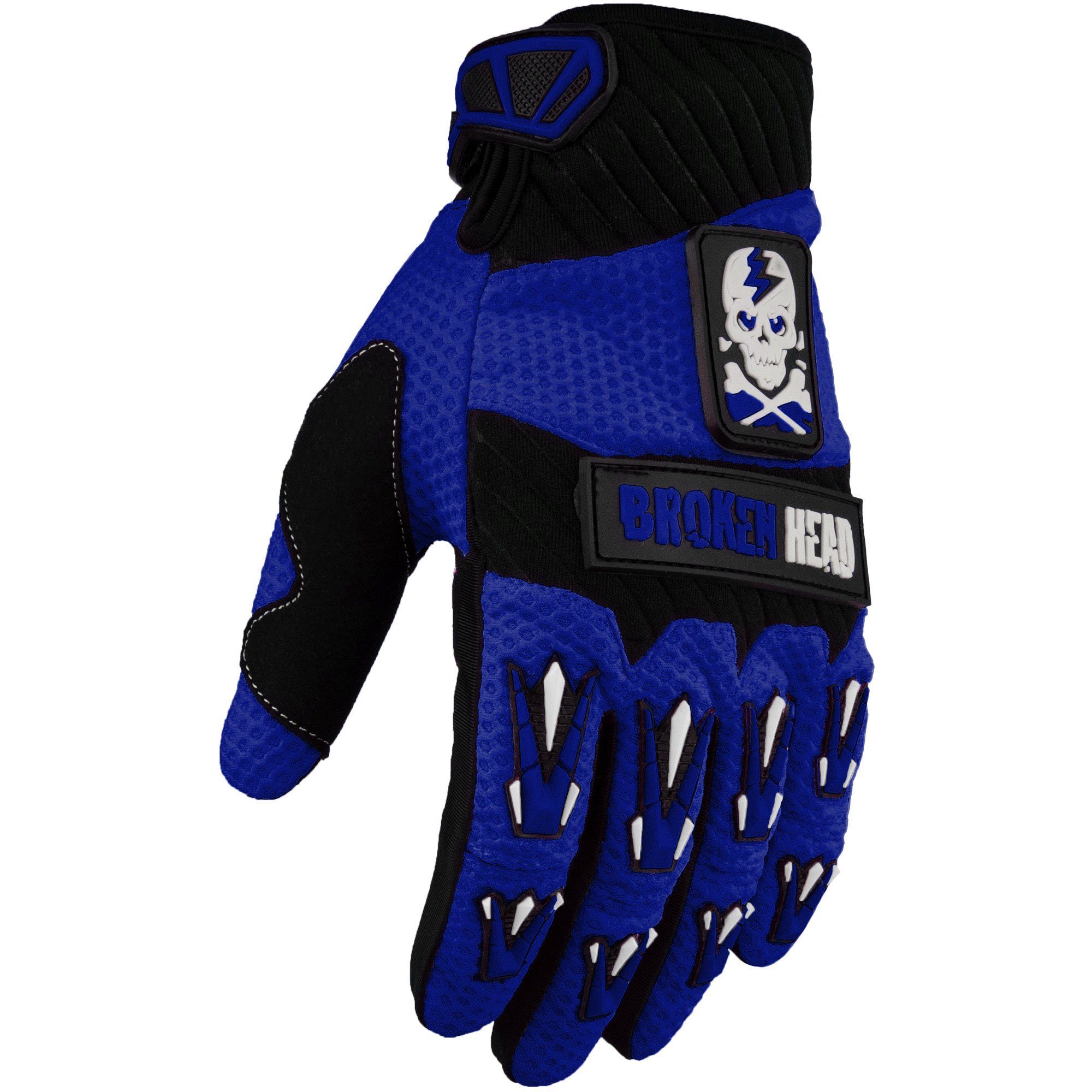 Motorradhandschuhe Faustschlag Dark Blue Weiteneinstellung