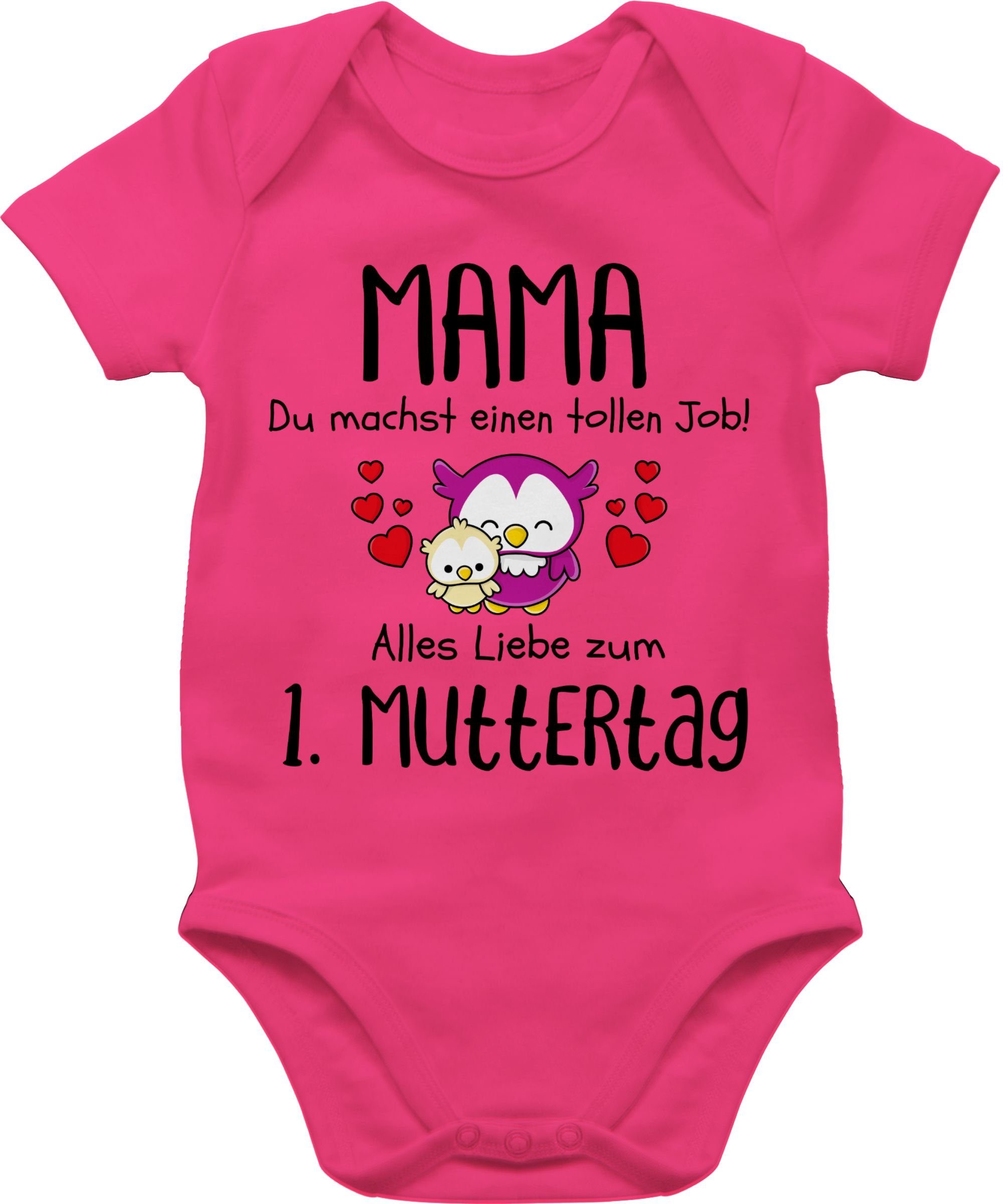 Shirtracer Shirtbody Mama Muttertag 3 (1-tlg) - Fuchsia Muttertagsgeschenk Erster 1