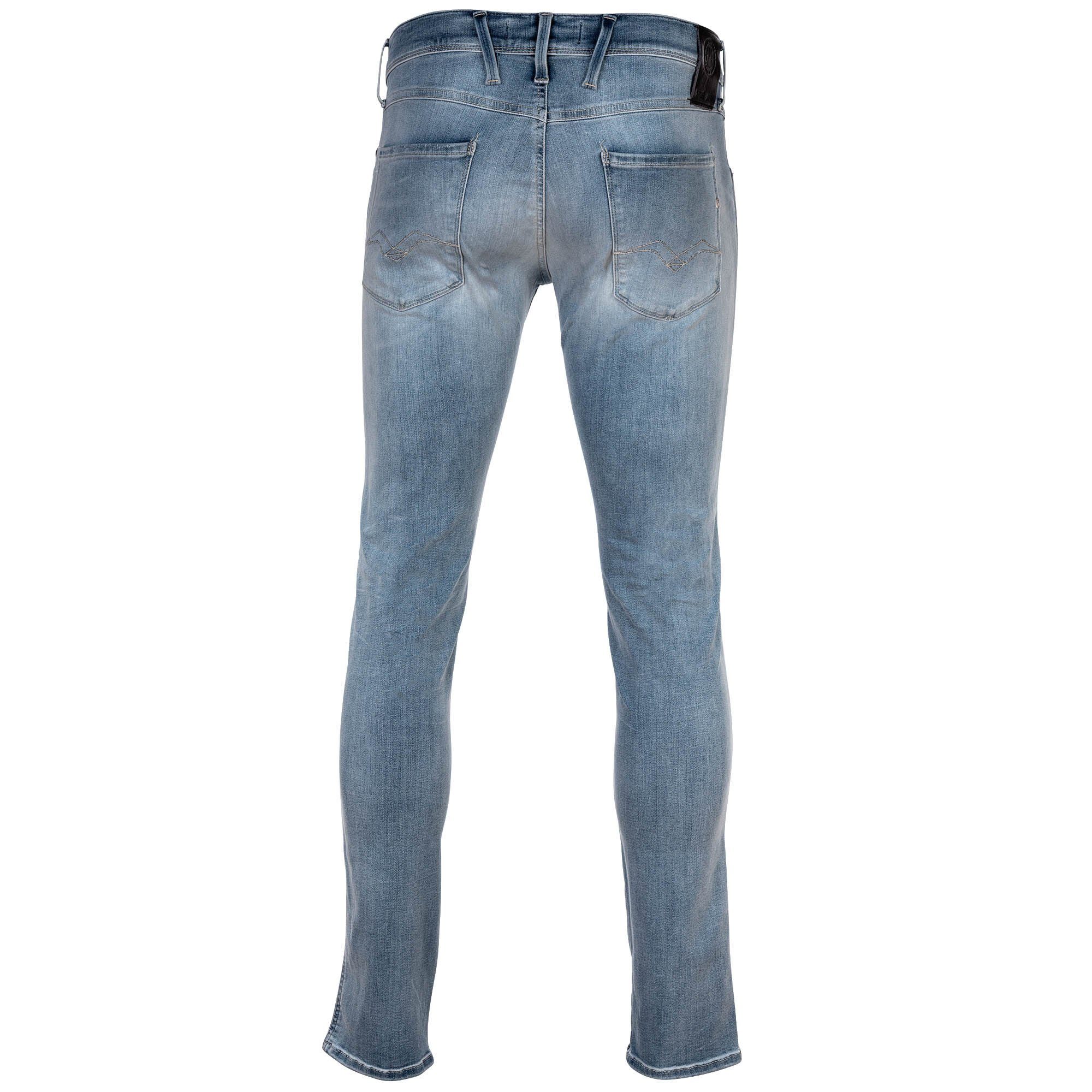 Replay Hyperflex Regular-fit-Jeans Mittelblau Denim - ANBASS, Herren Jeans Stretch