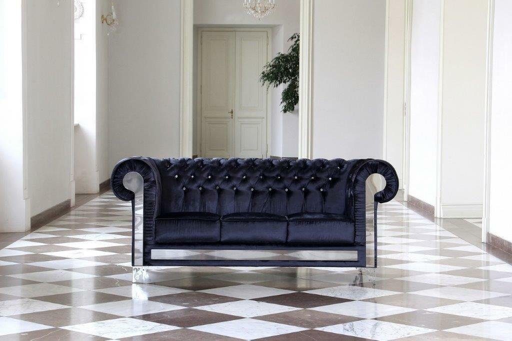 JVmoebel Chesterfield-Sofa, designer luxus chesterfield samt couch stoff sofa textil