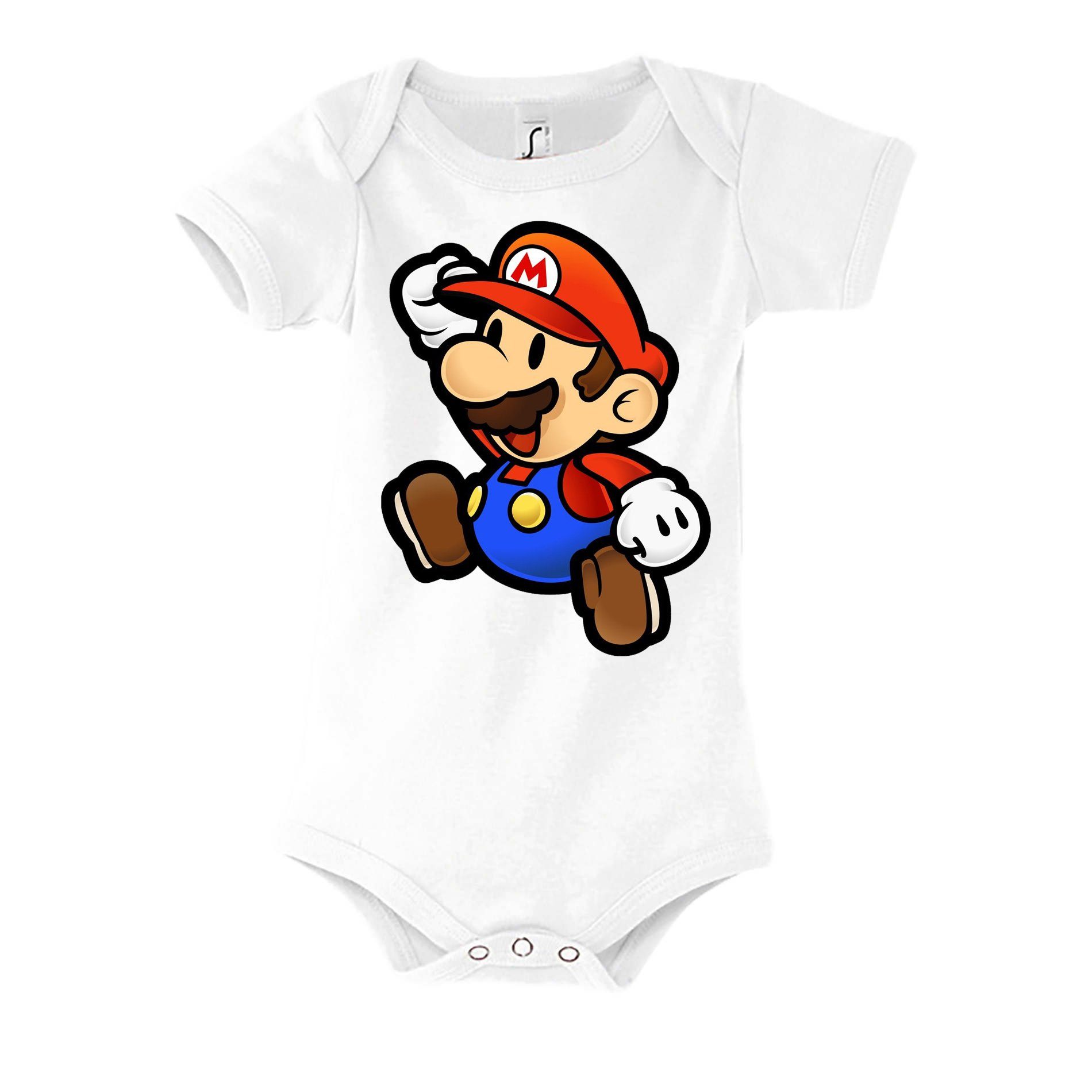Strampler Kinder Baby Mario Retro Konsole Gaming Luigi Yoshi Super