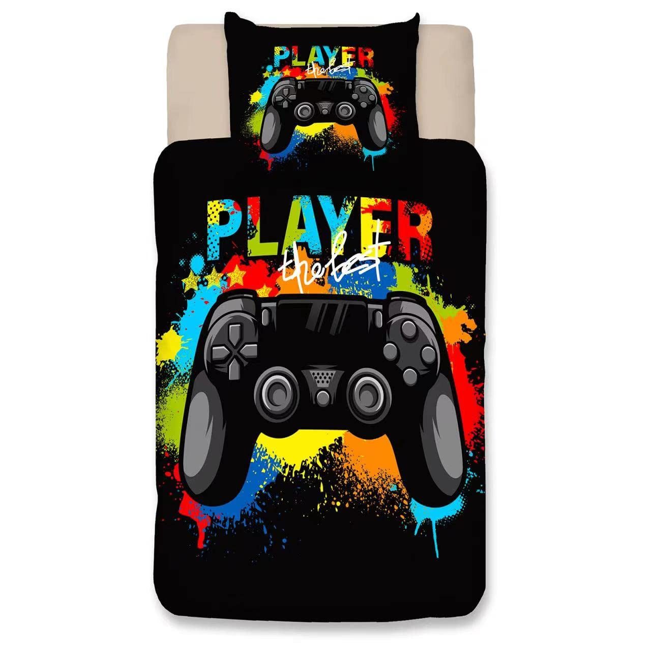 YI Kinderbettwäsche Gamepad Bettbezug-Set Spieler Bettwäsche günstig online kaufen