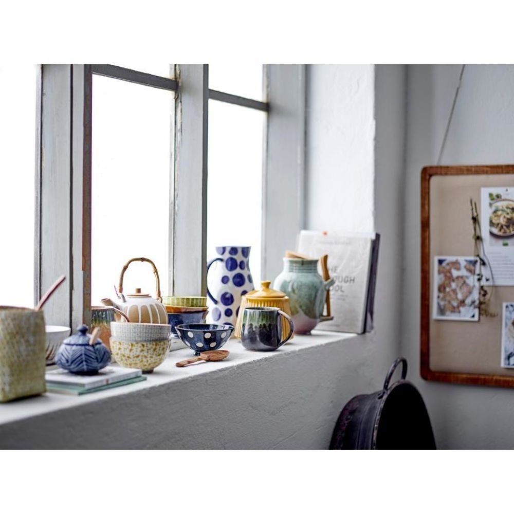 Bloomingville Becher Set, Cloe Mug, Blue, Stoneware 9,5 x 10 cm